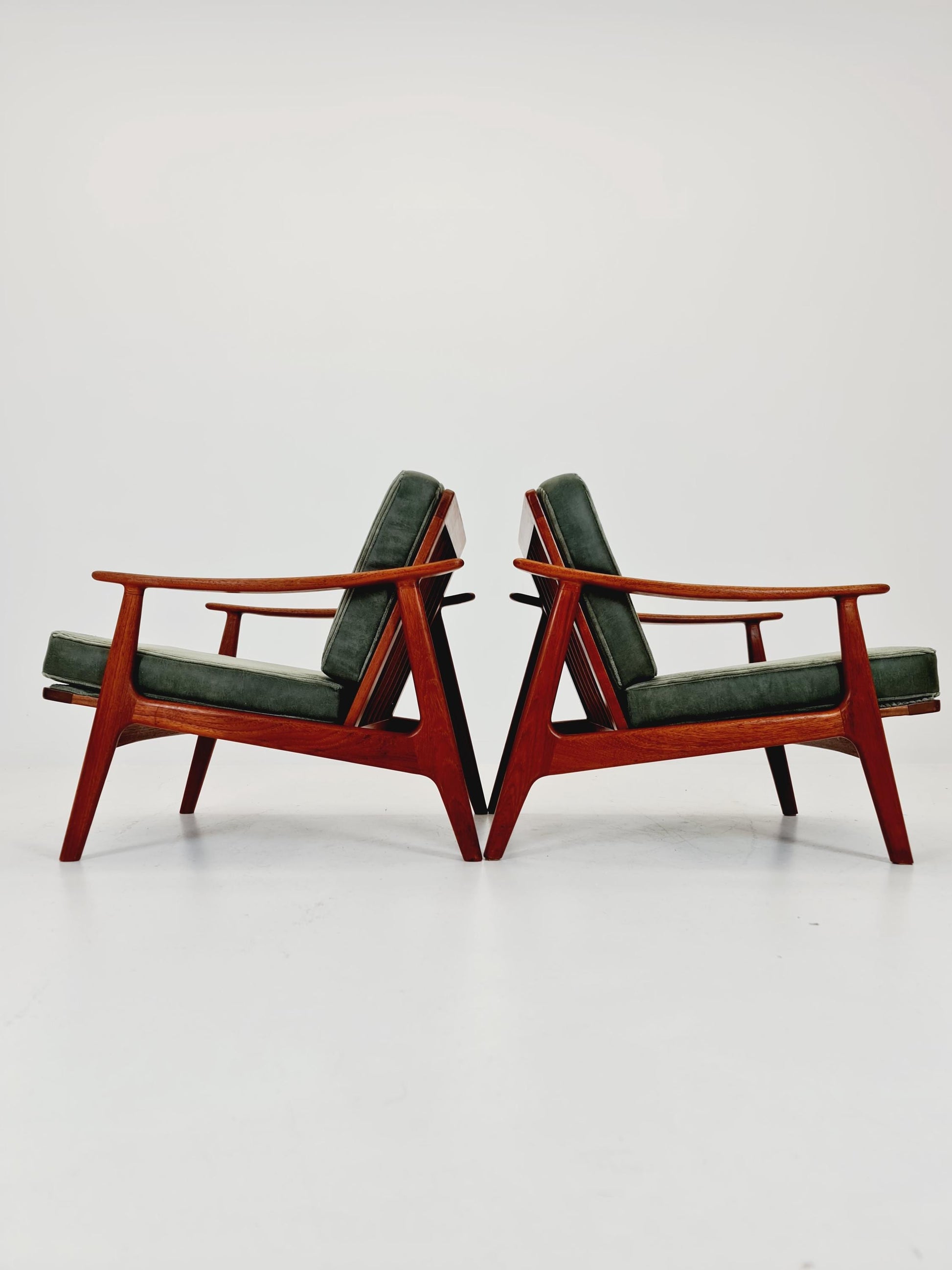 Mid century easy lounge chairs Denmark 1960s, Set of 2