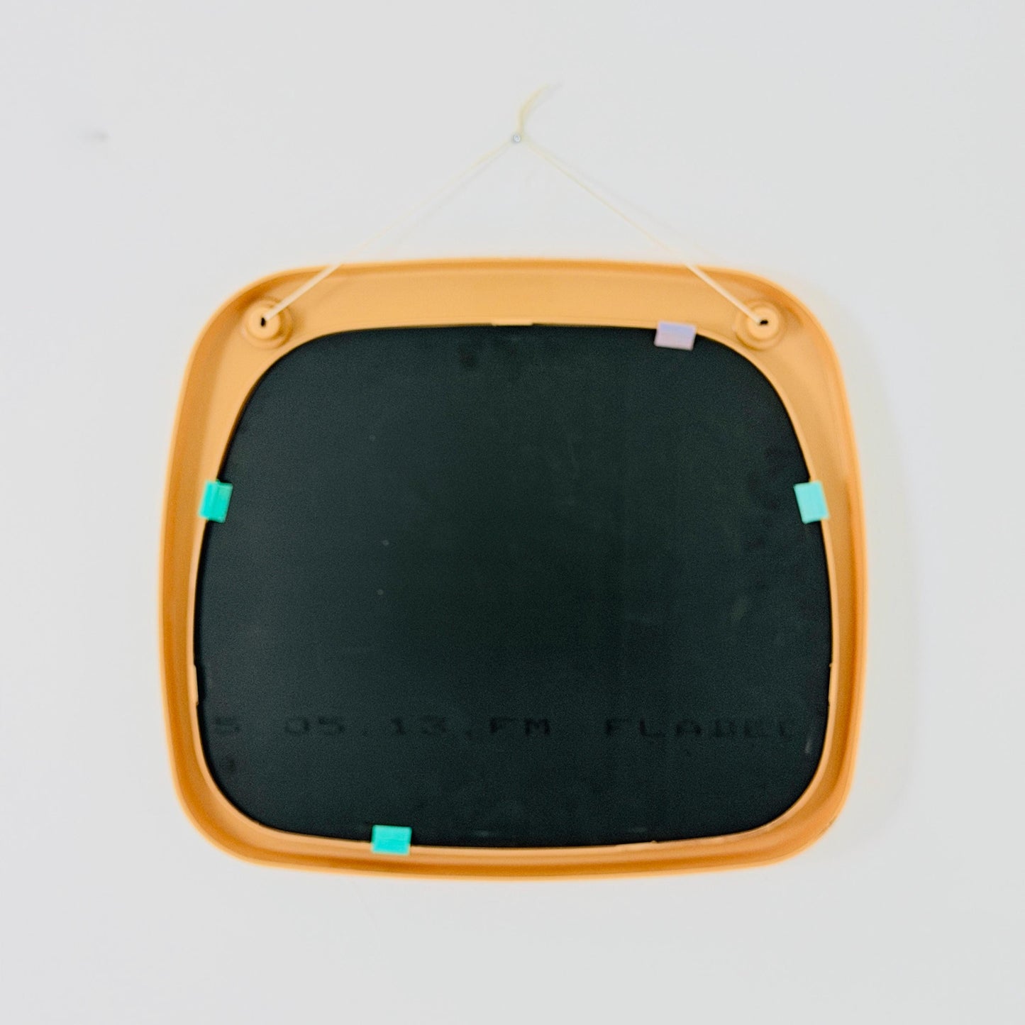 Mid century large Space age beige /white plastic wall mirror 1970s Germany