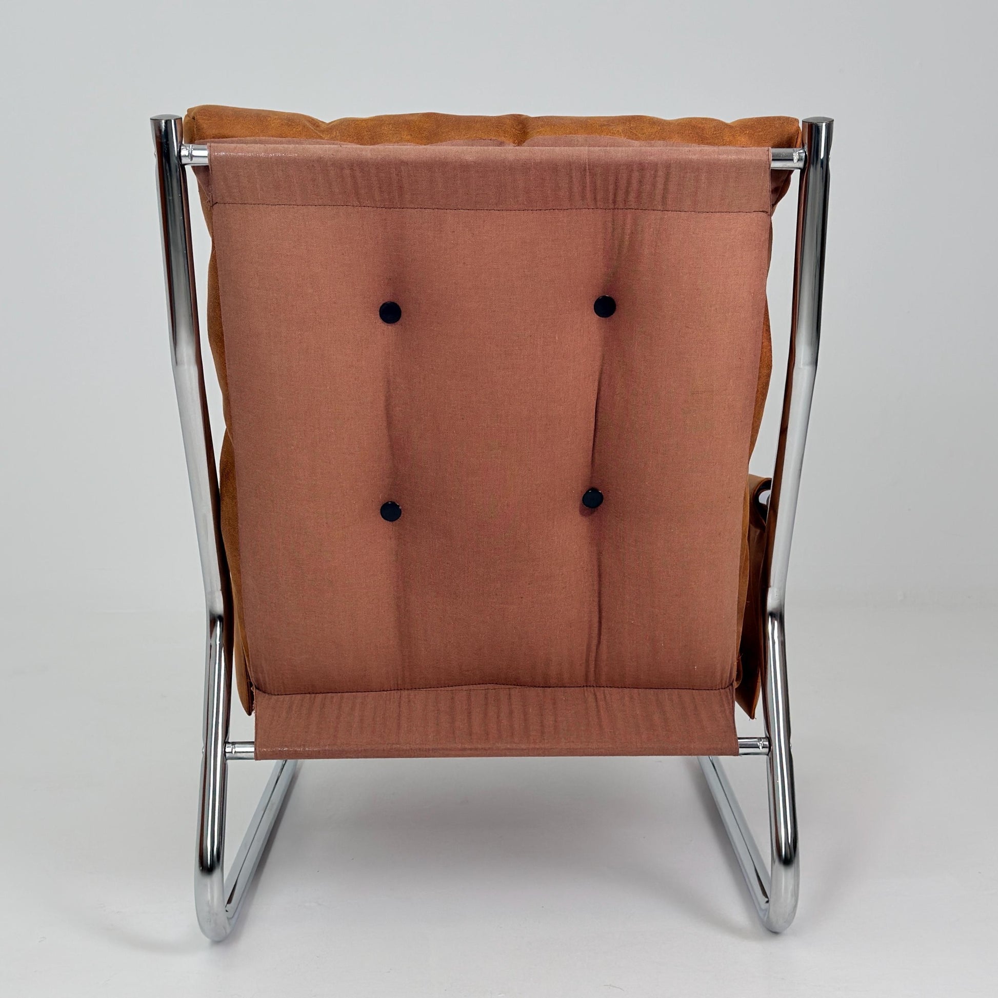 Mid century leather lounge chair By Gillis Lundgren Ikea Hoss Sweden 1970s