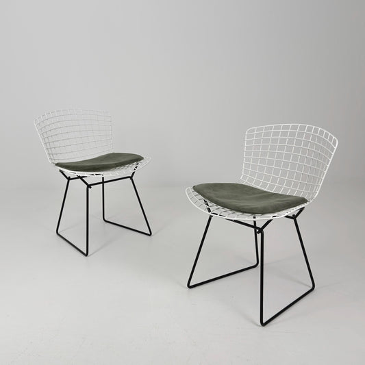 Set of 2 Mid Century Harry Bertoia Model 420 Wire Chairs for Knoll International, 1970s