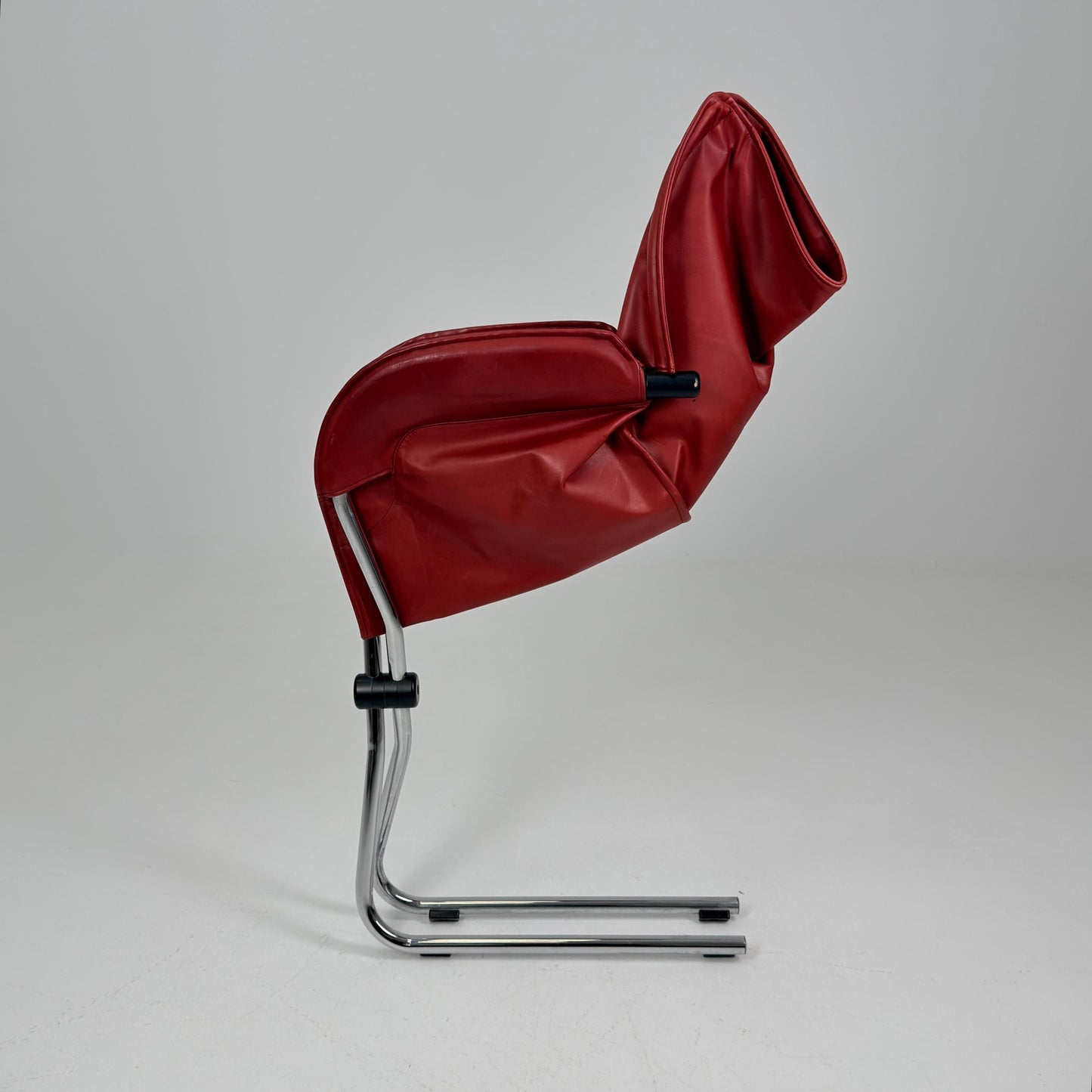 Rare Mid Century Simon Desanta Leather Lounge Chair for COR Germany, 1980s