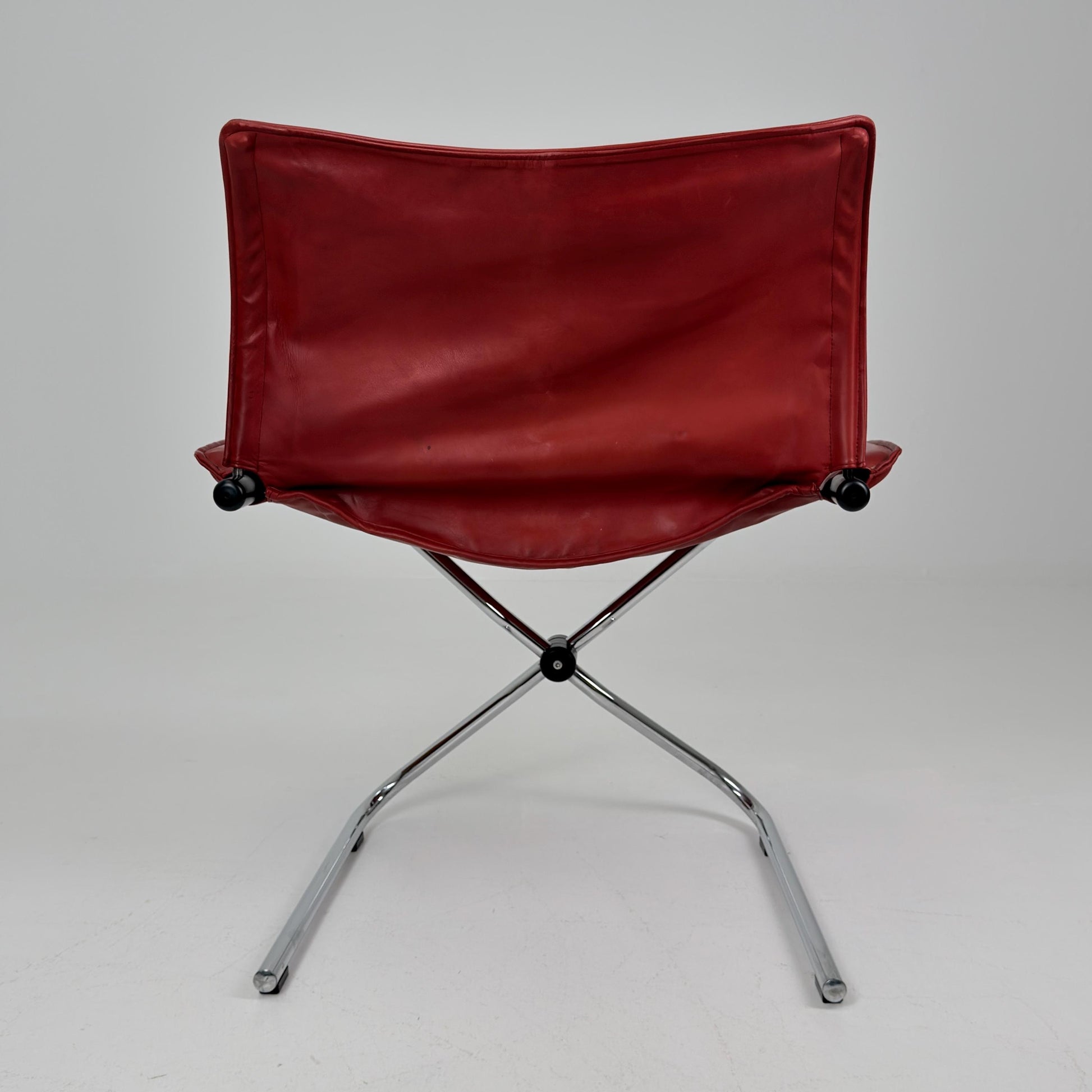 Rare Mid Century Simon Desanta Leather Lounge Chair for COR Germany, 1980s