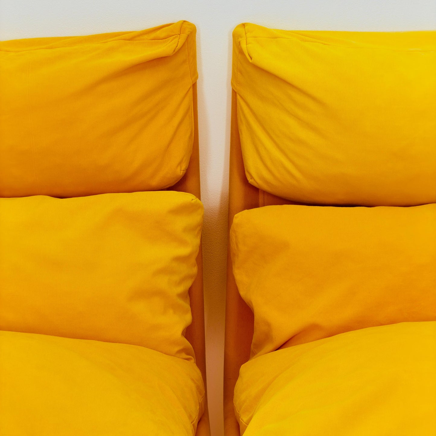 1 of 2 Space age yellow Stuns lounge chairs by Jan Dranger & Johan Huldt for Innovator Sweden 1970s