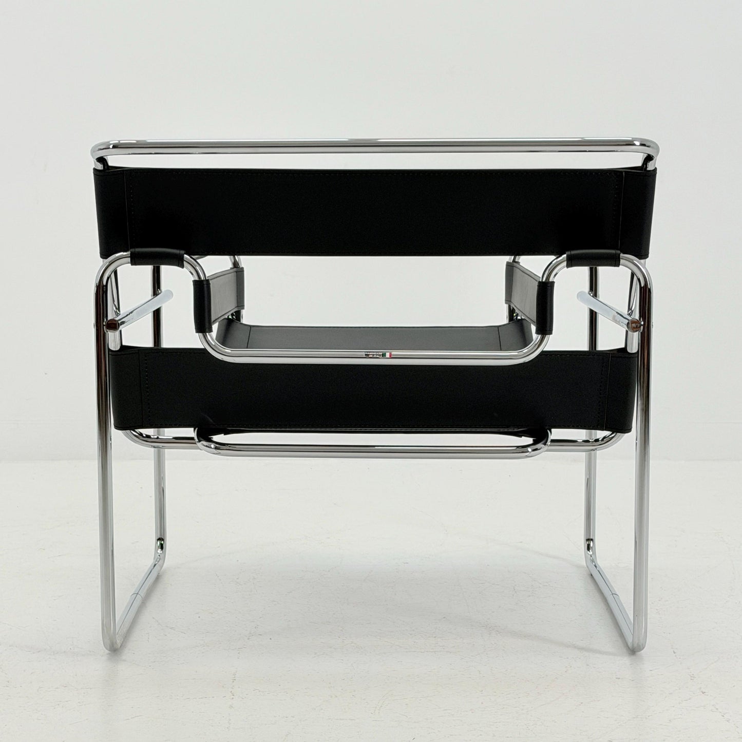 Mid century black B3 WASSILY Bauhaus Lounge armchair by Marcel Brauer 1980s Italy
