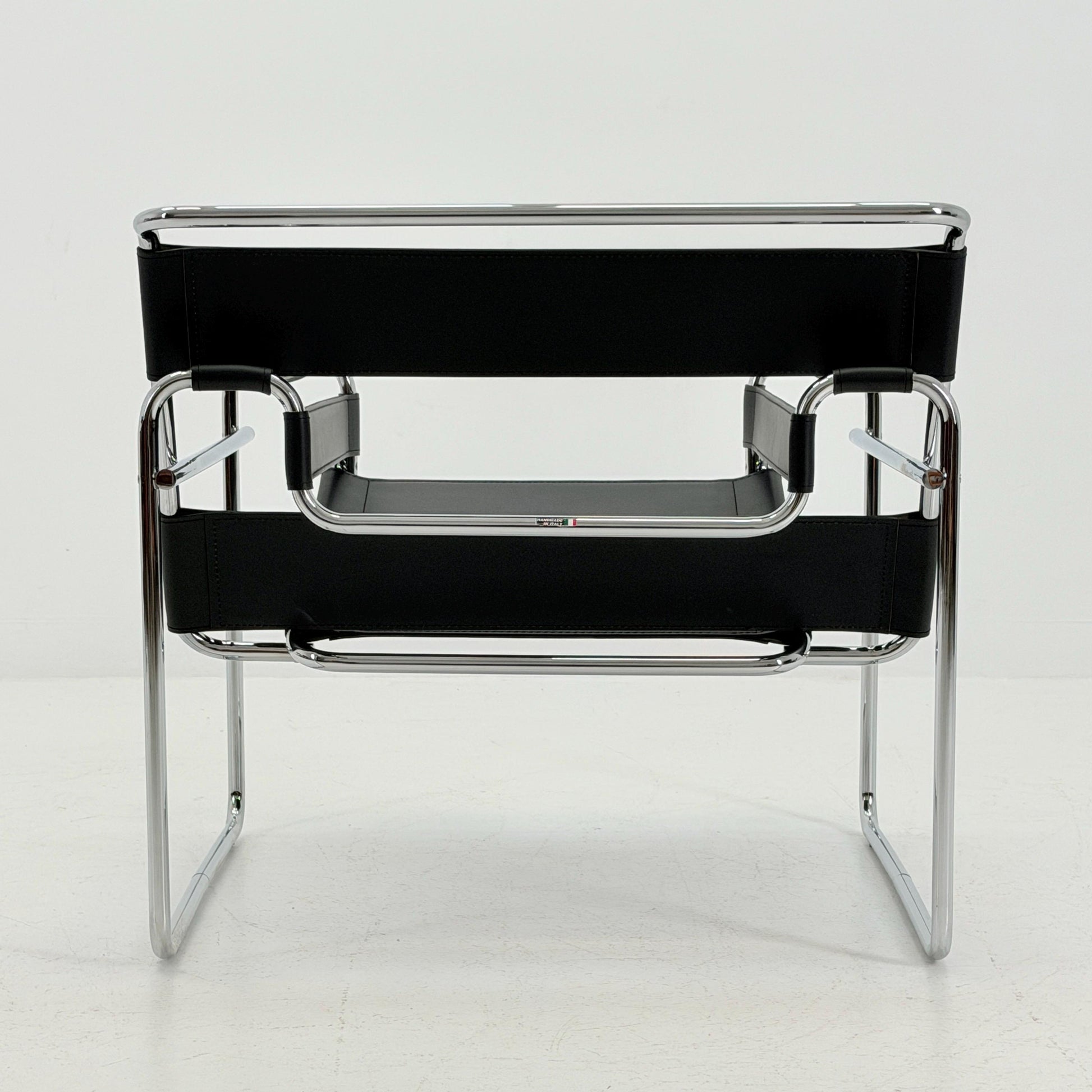 Mid century black B3 WASSILY Bauhaus Lounge armchair by Marcel Brauer 1980s Italy