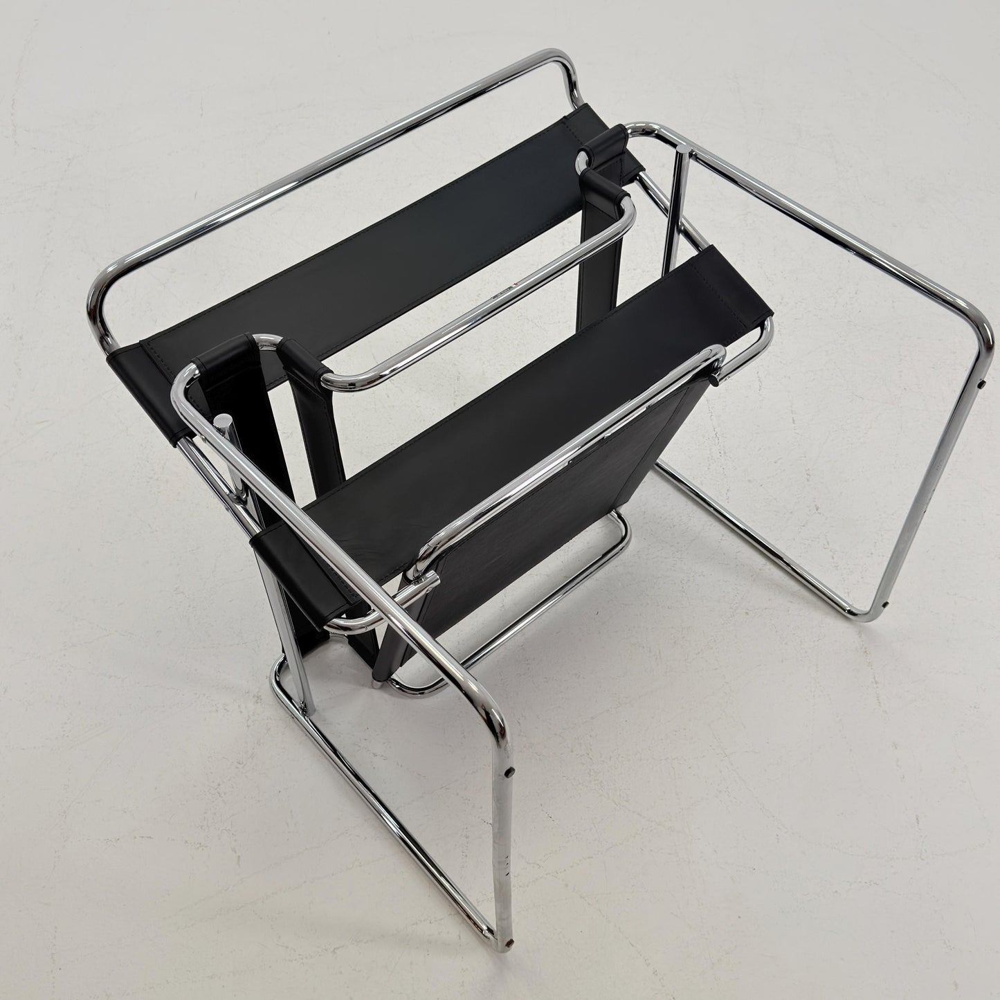 Mid century black B3 WASSILY Bauhaus Lounge armchair by Marcel Brauer 1980s Italy