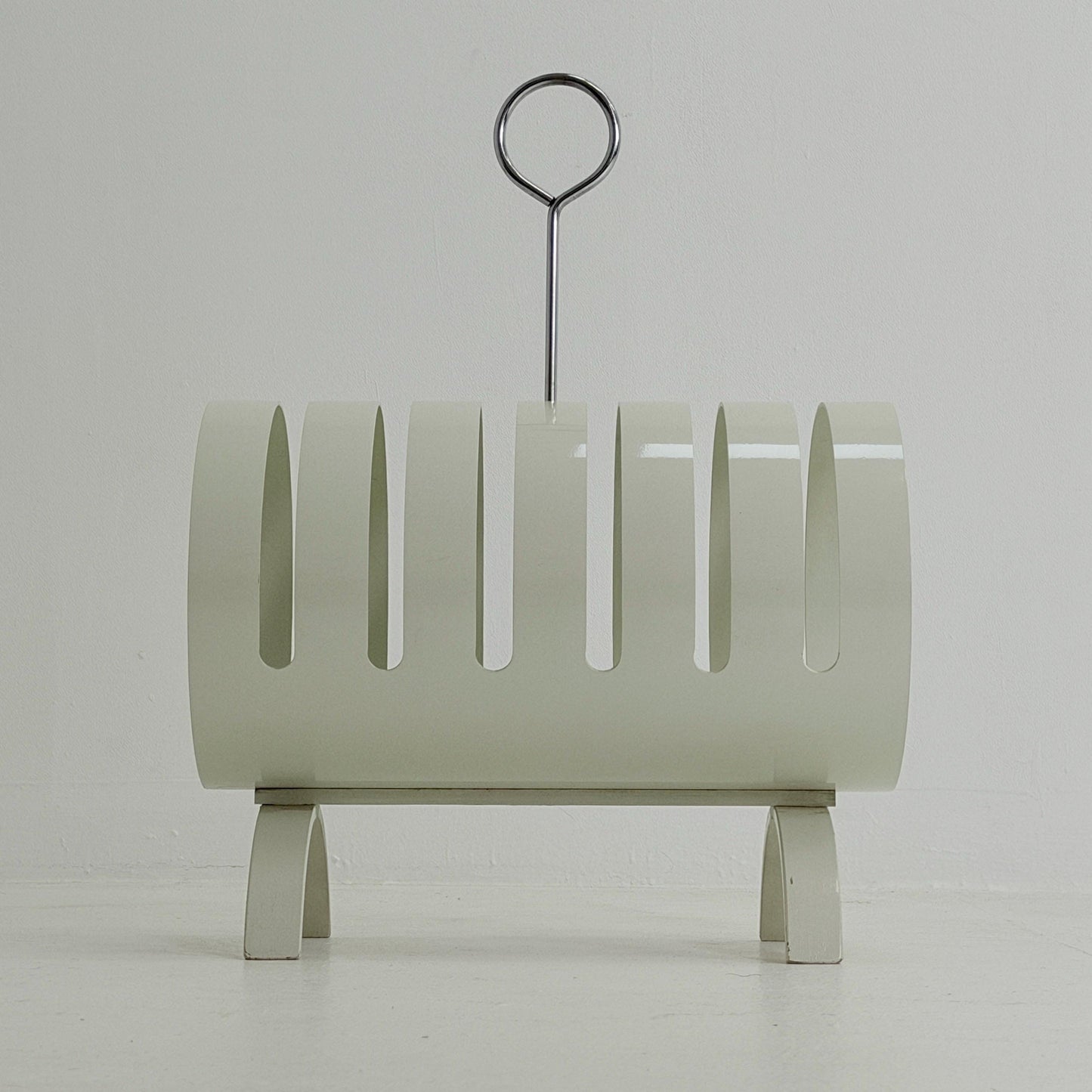 Mid Century Space Age Magazine & Vinyl Record Rack by Opal Kleinmöbel, Germany 1970s