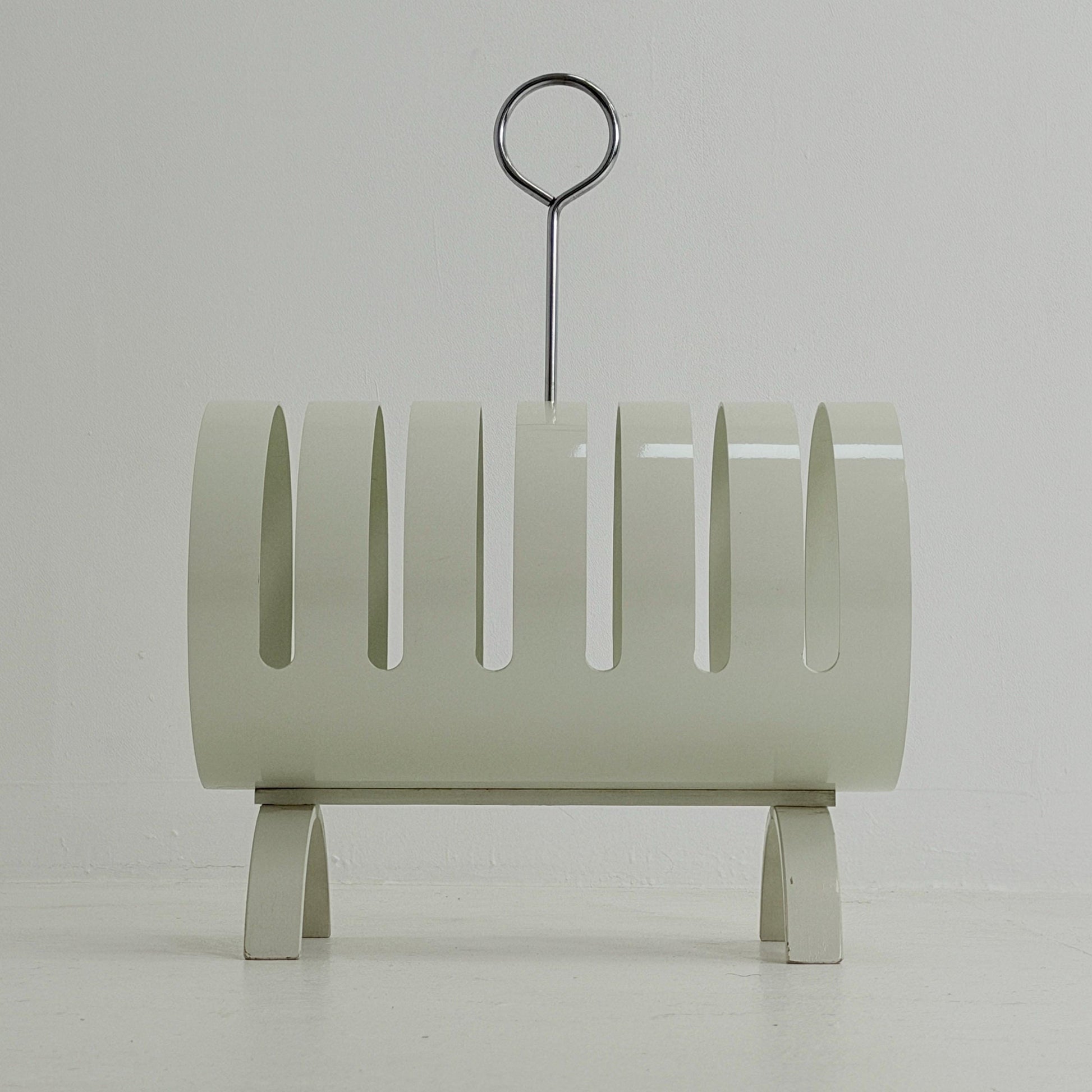 Mid Century Space Age Magazine & Vinyl Record Rack by Opal Kleinmöbel, Germany 1970s
