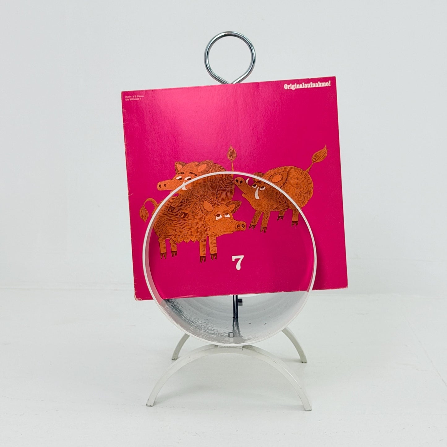 Mid Century Space Age Magazine & Vinyl Record Rack by Opal Kleinmöbel, Germany 1970s