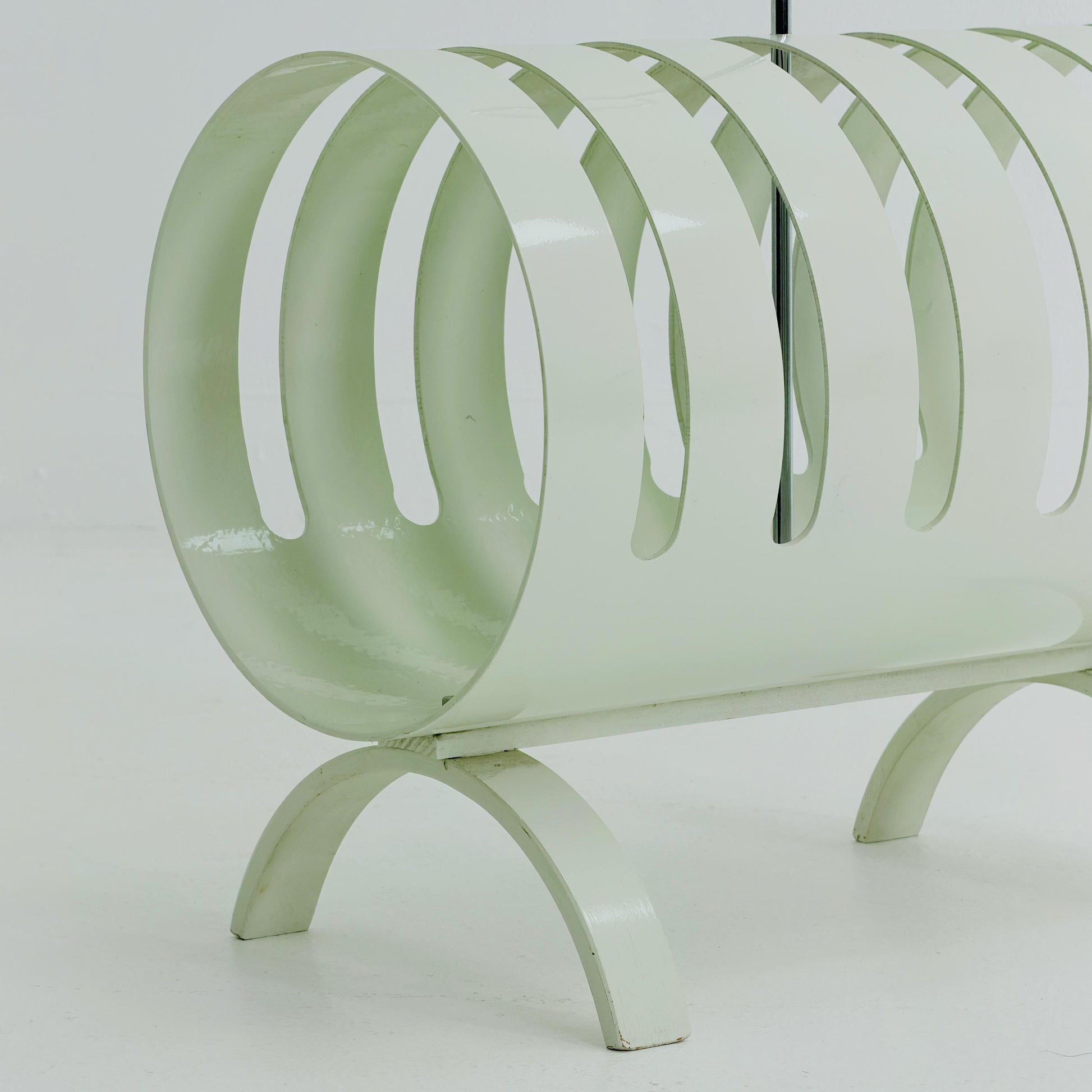 Mid Century Space Age Magazine & Vinyl Record Rack by Opal Kleinmöbel, Germany 1970s