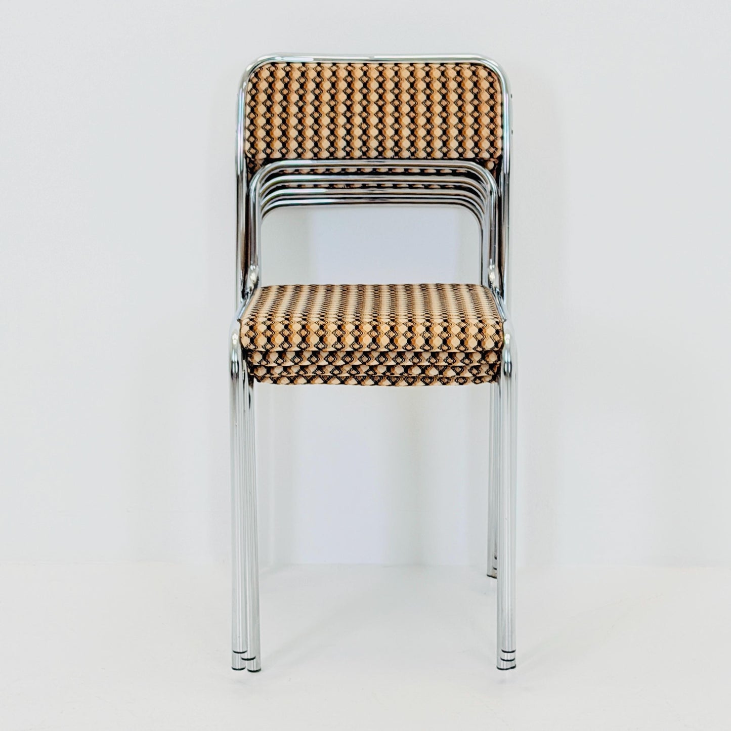 set of 4 mid century Bauhaus dining chairs by 1980s Germany