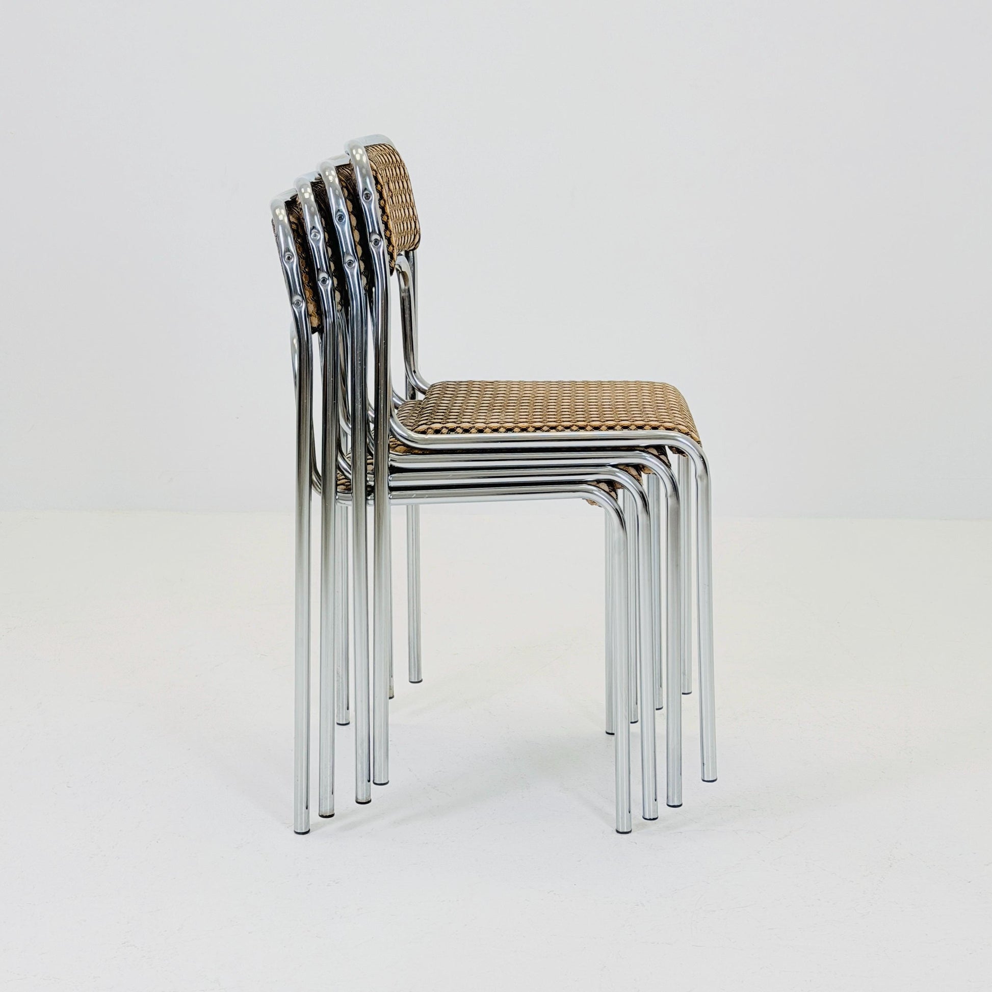 set of 4 mid century Bauhaus dining chairs by 1980s Germany