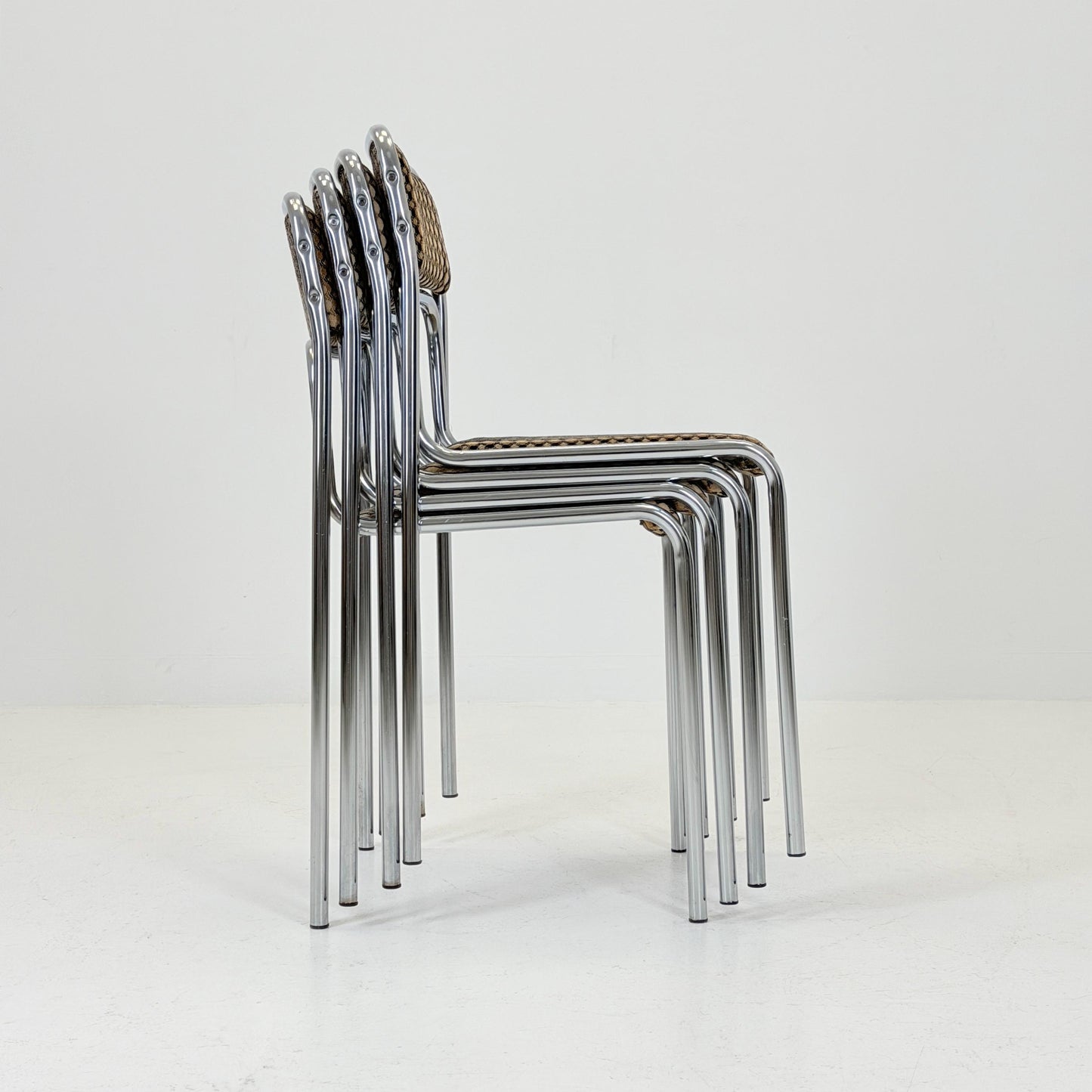 set of 4 mid century Bauhaus dining chairs by 1980s Germany