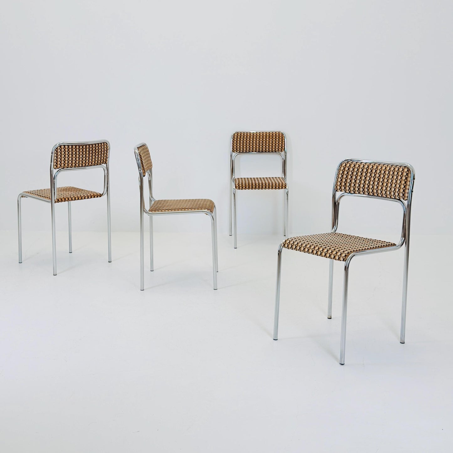 set of 4 mid century Bauhaus dining chairs by 1980s Germany