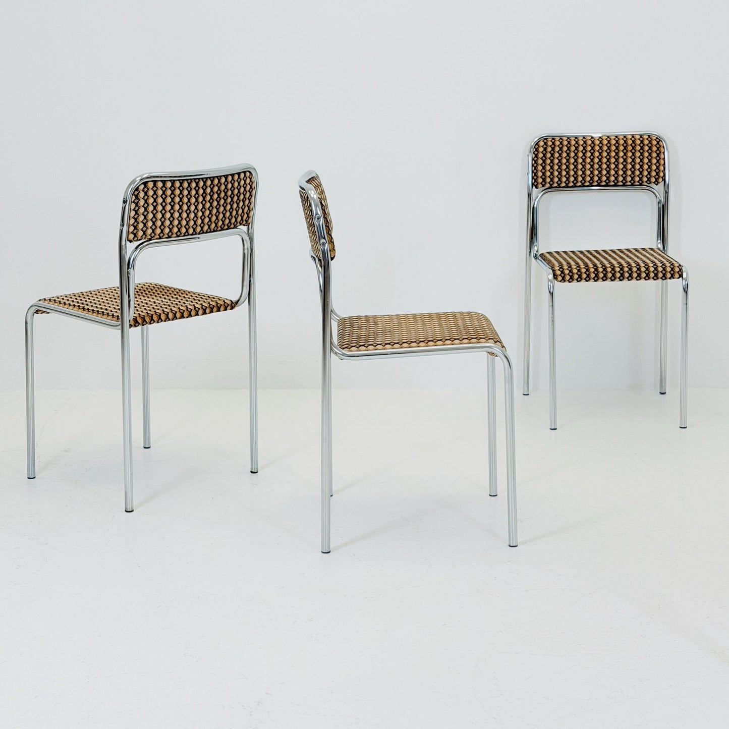 set of 4 mid century Bauhaus dining chairs by 1980s Germany