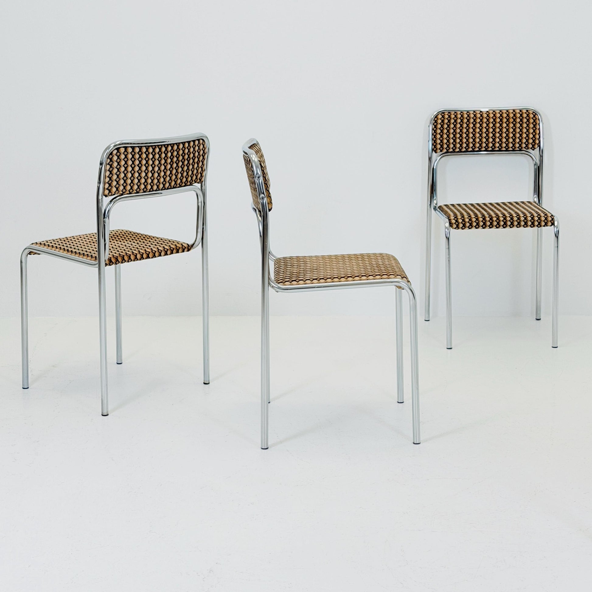set of 4 mid century Bauhaus dining chairs by 1980s Germany