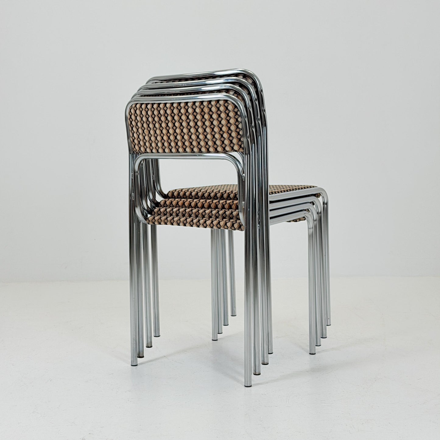 set of 4 mid century Bauhaus dining chairs by 1980s Germany