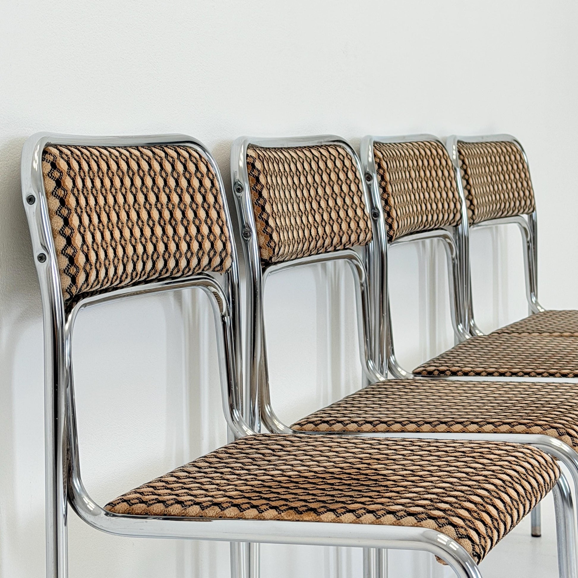 set of 4 mid century Bauhaus dining chairs by 1980s Germany