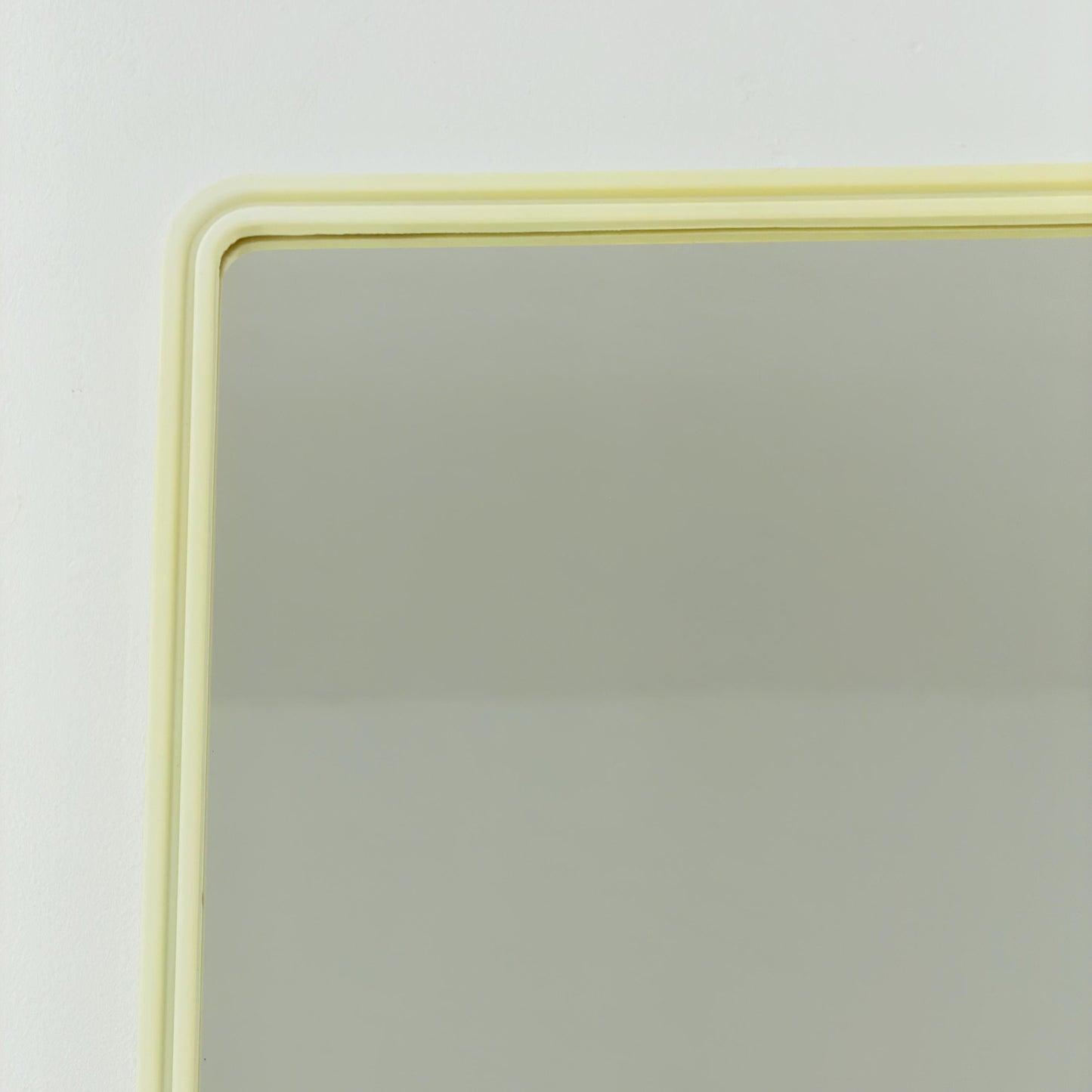 Mid century large Space age beige /white plastic wall mirror 1970s Germany