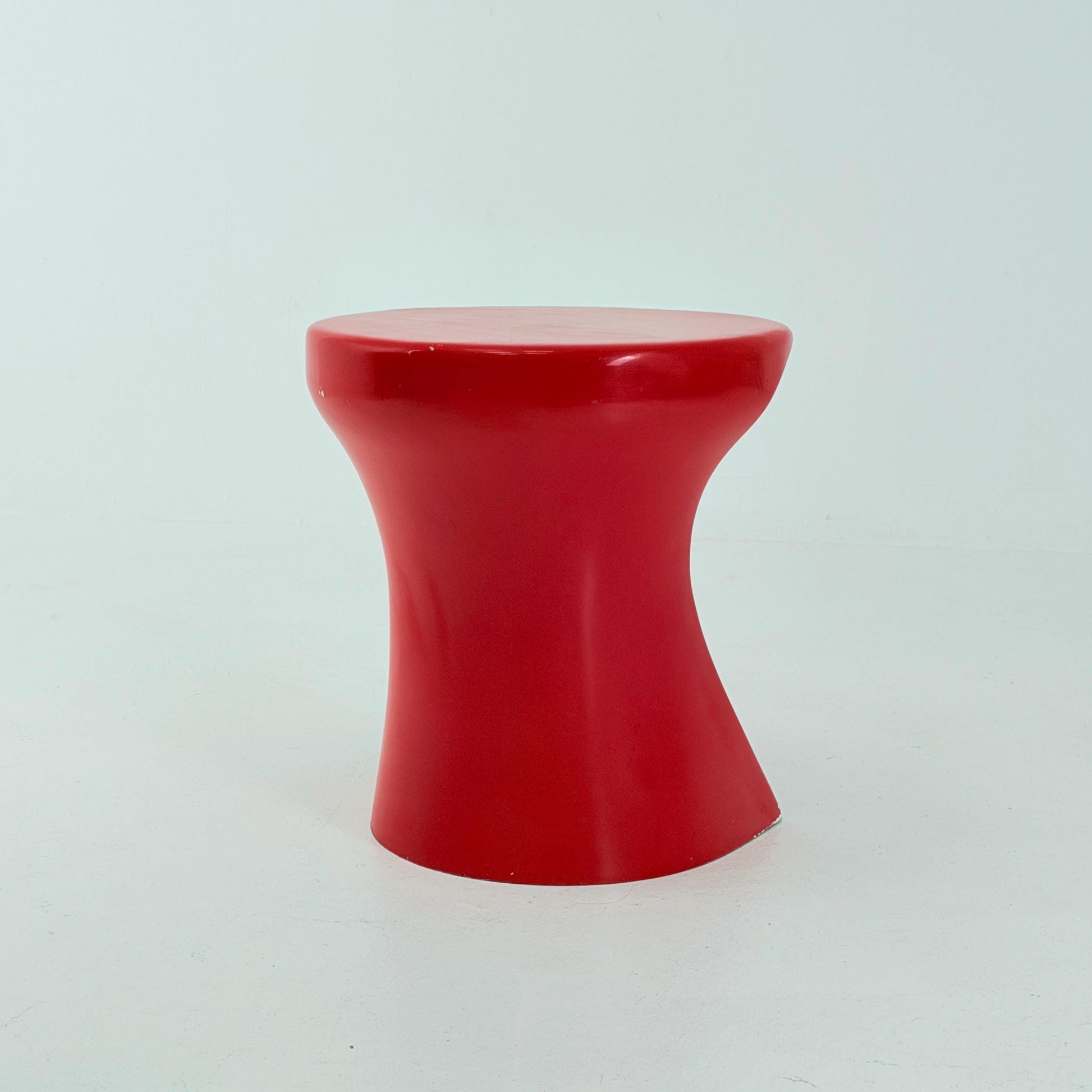 Rare Space Age Red Fiberglass Side Table, Germany 1980s
