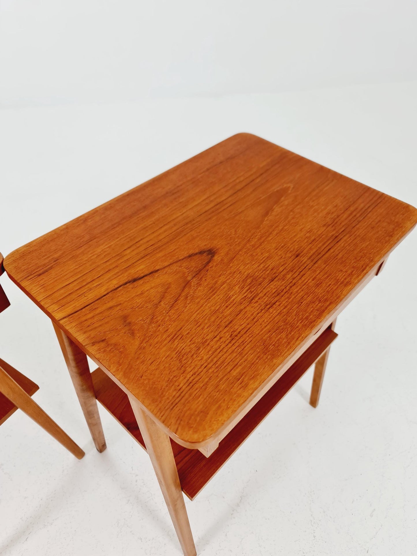 Mid century Danish teak side tables/ Bedside tables/ Nightstands, Denmark, 1960s, set of 2