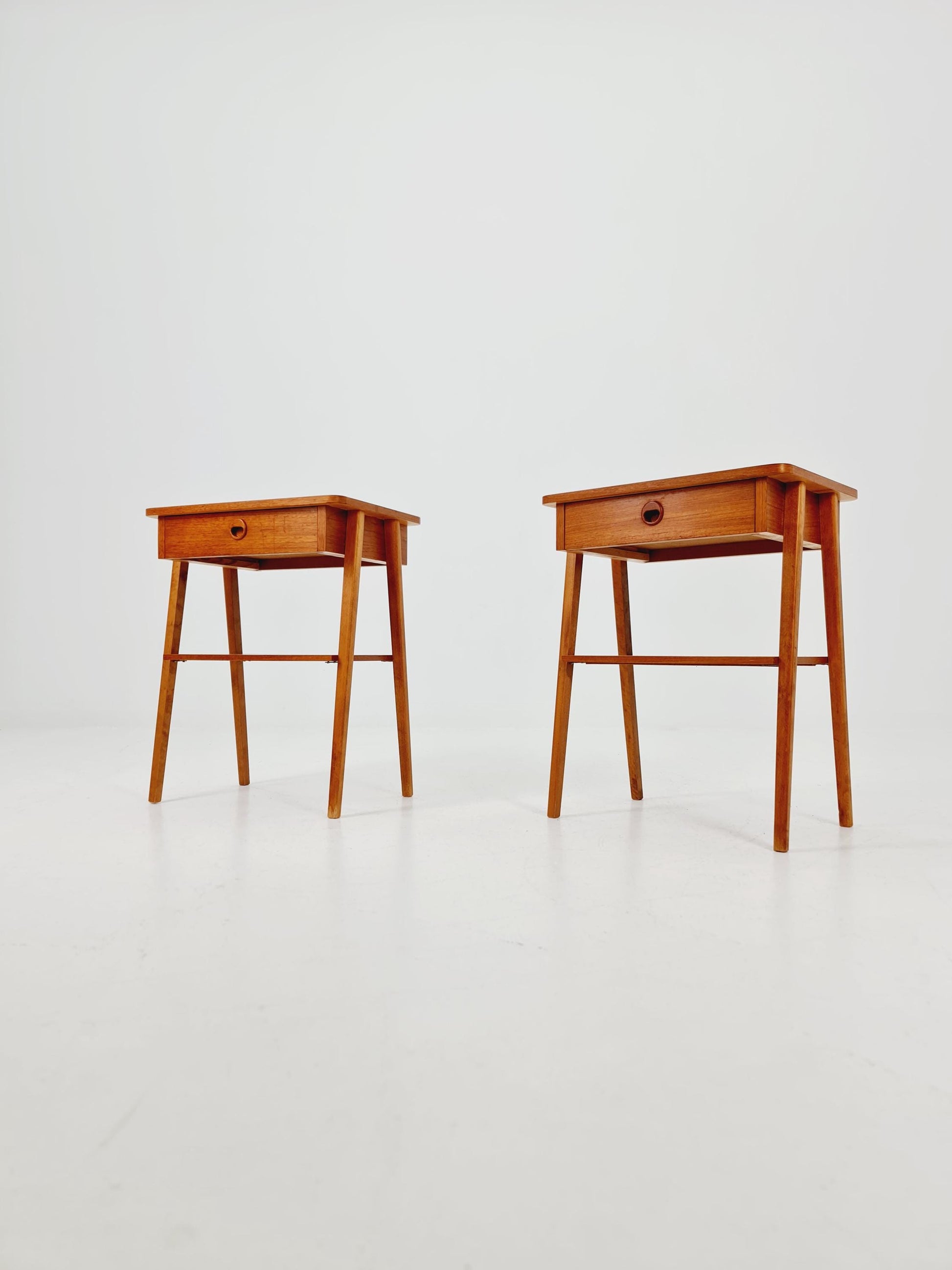 Mid century Danish teak side tables/ Bedside tables/ Nightstands, Denmark, 1960s, set of 2