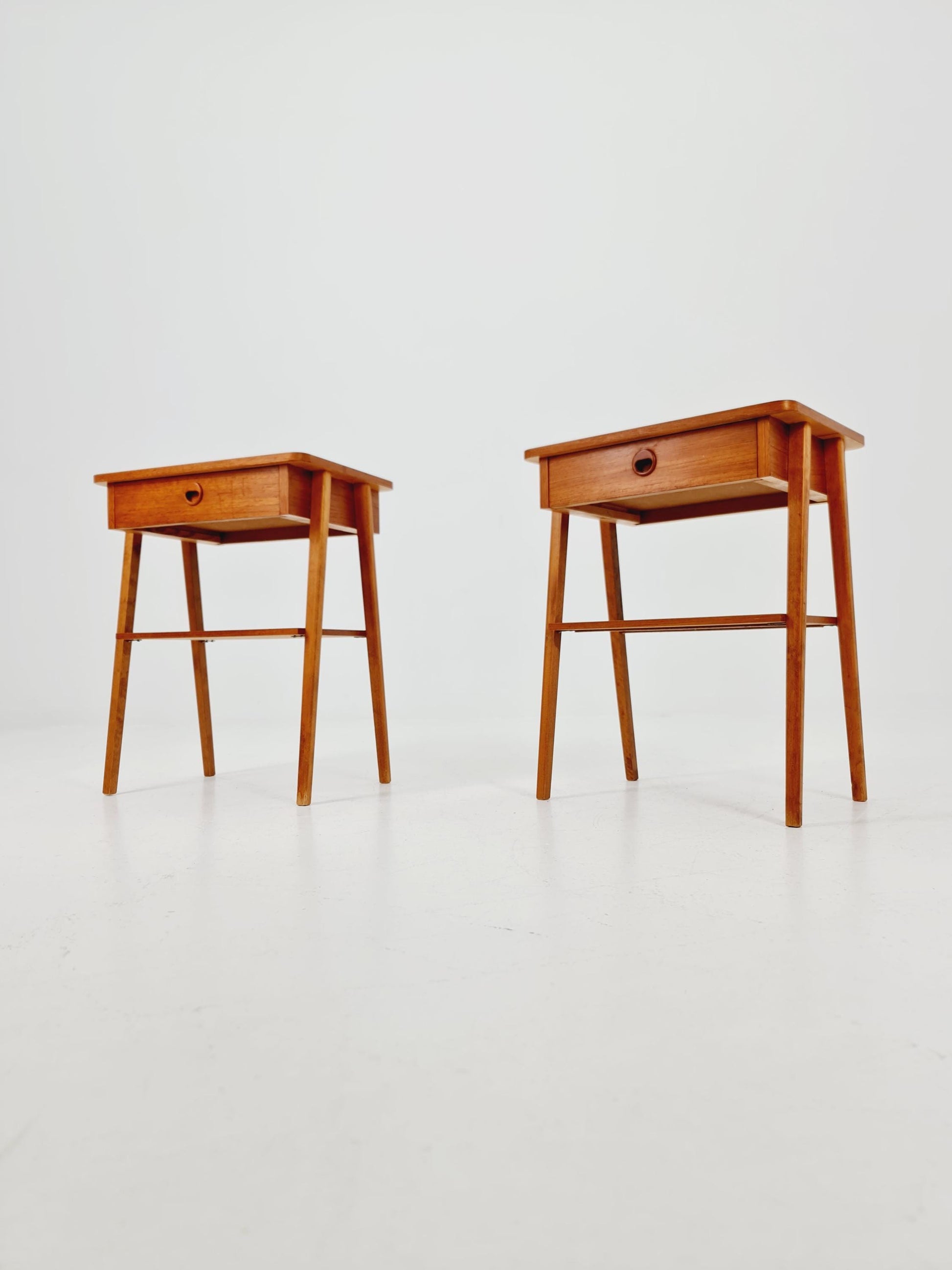 Mid century Danish teak side tables/ Bedside tables/ Nightstands, Denmark, 1960s, set of 2