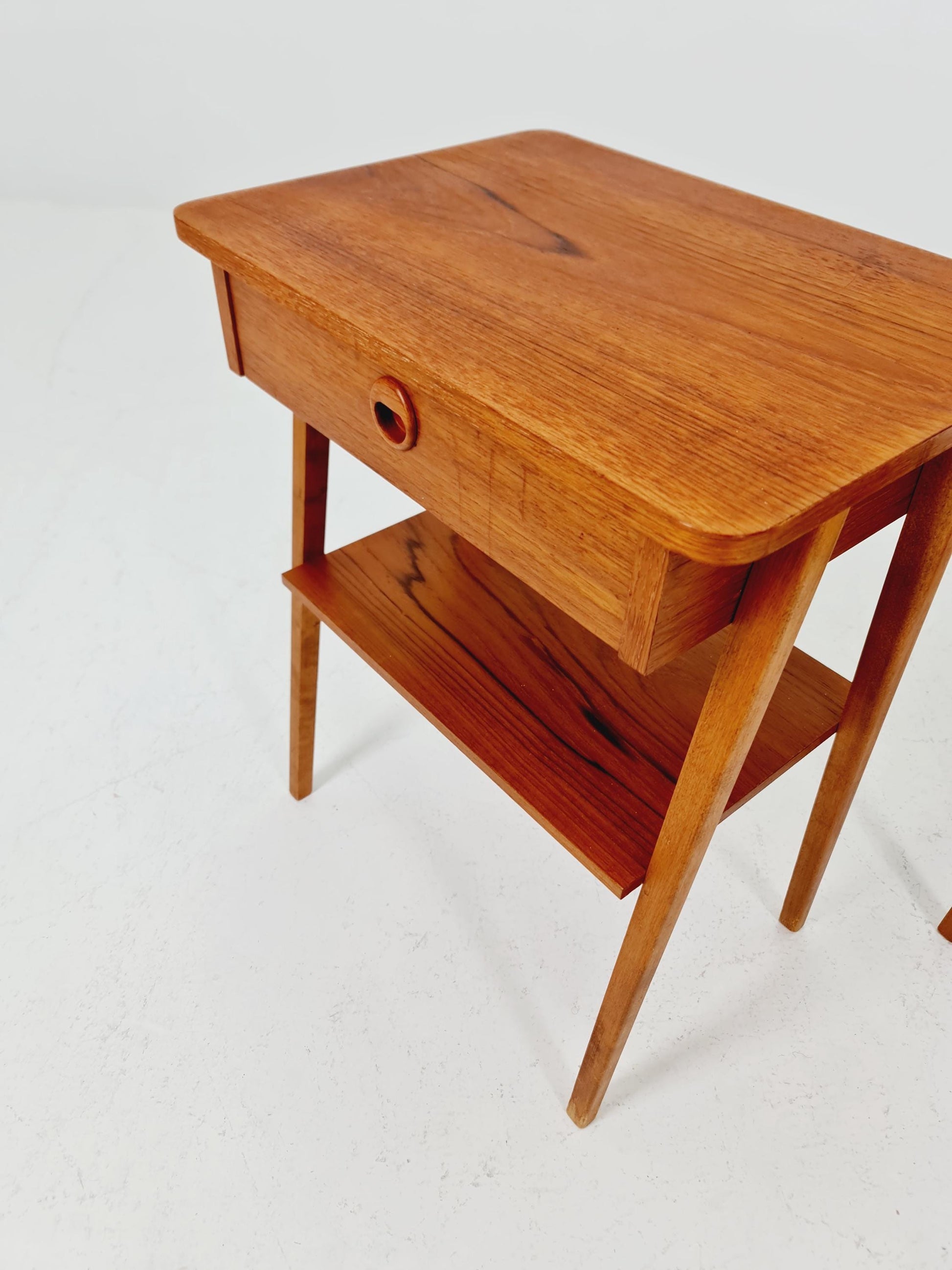 Mid century Danish teak side tables/ Bedside tables/ Nightstands, Denmark, 1960s, set of 2