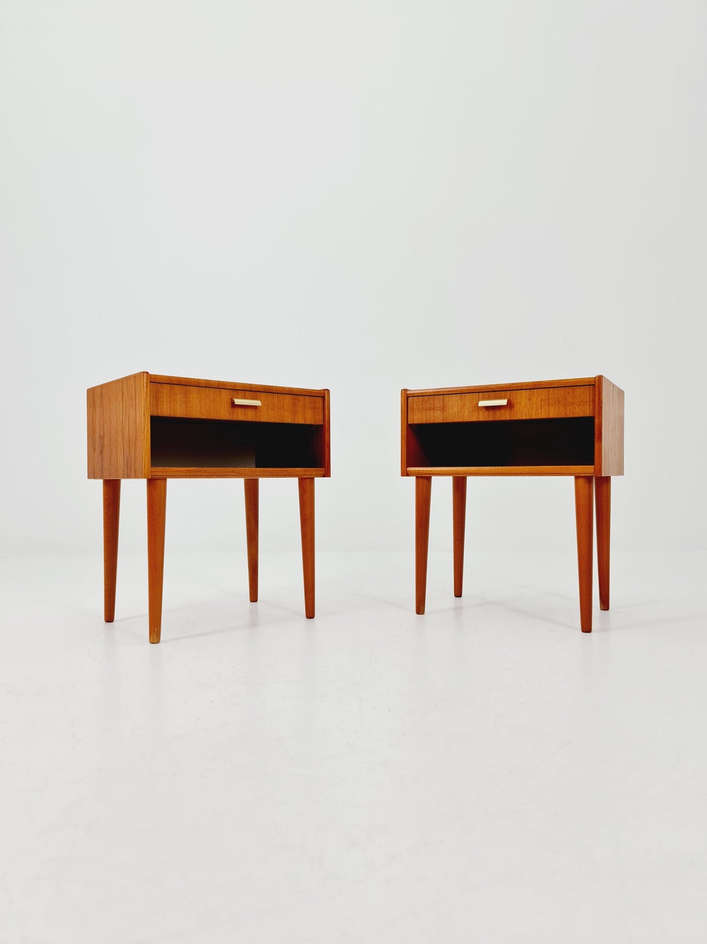 Mid century Danish teak side tables/ Bedside tables/ Nightstands, Denmark, 1960s, set of 2