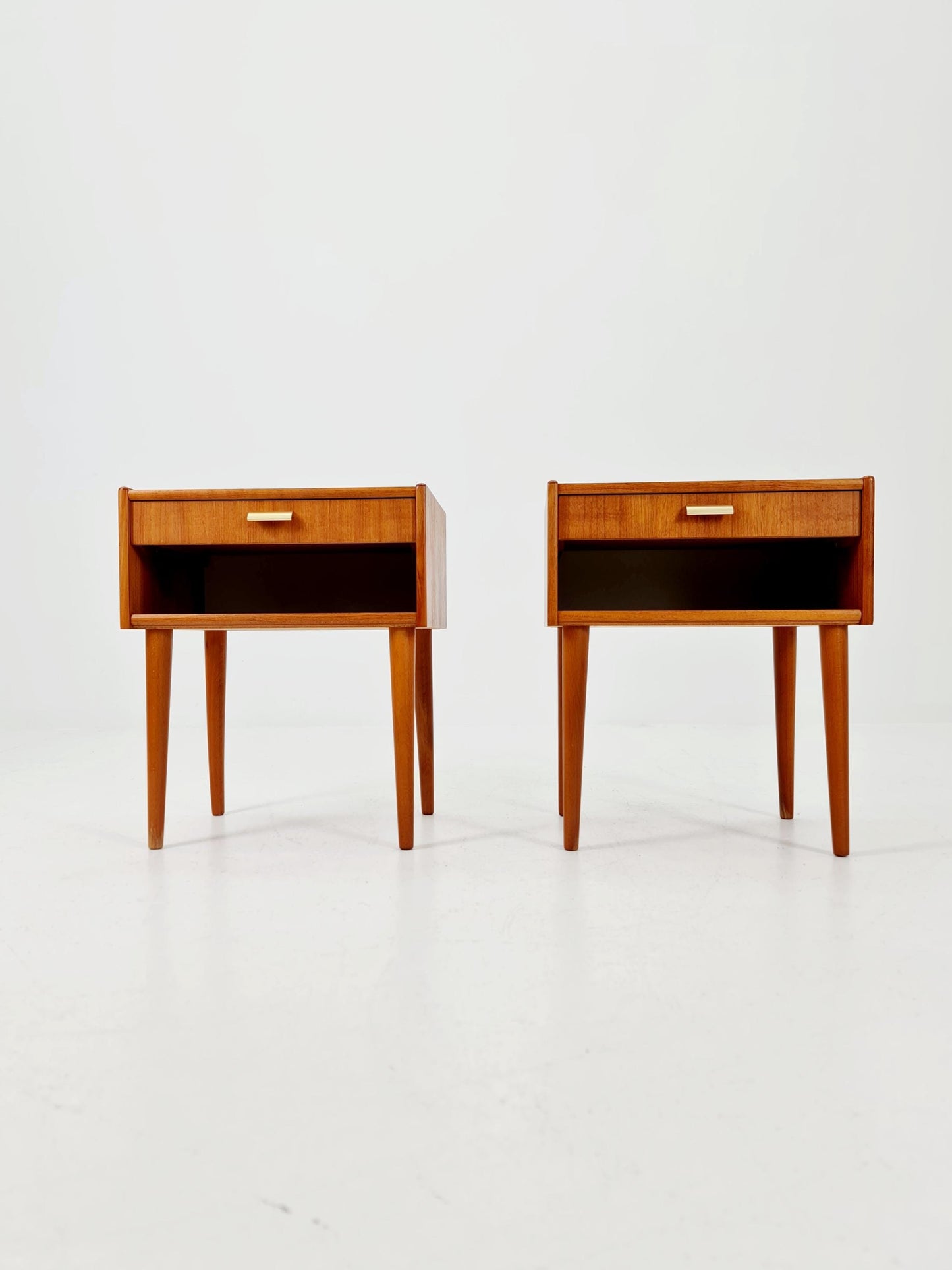 Mid century Danish teak side tables/ Bedside tables/ Nightstands, Denmark, 1960s, set of 2