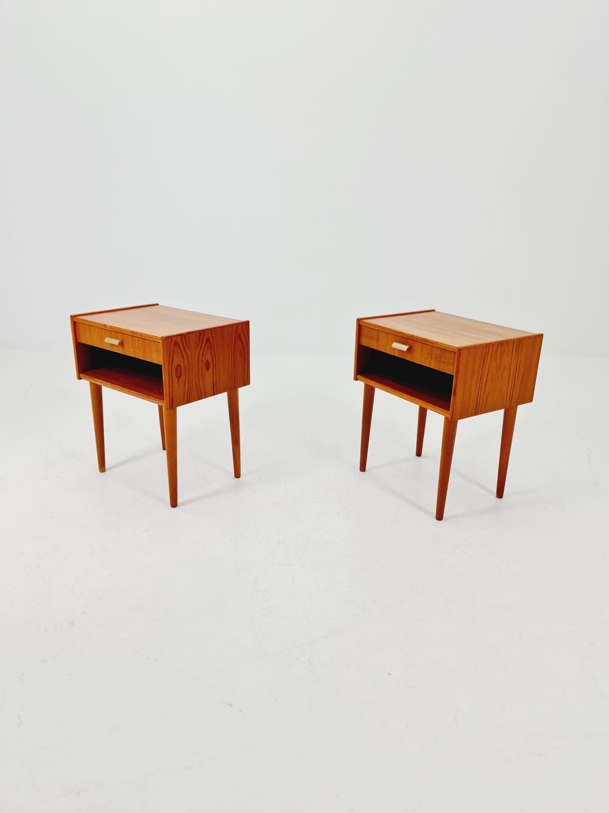 Mid century Danish teak side tables/ Bedside tables/ Nightstands, Denmark, 1960s, set of 2