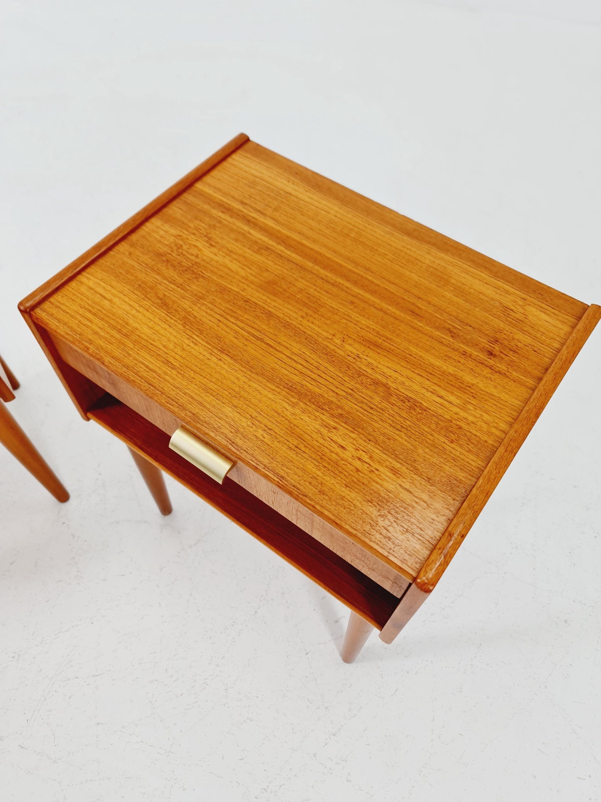 Mid century Danish teak side tables/ Bedside tables/ Nightstands, Denmark, 1960s, set of 2