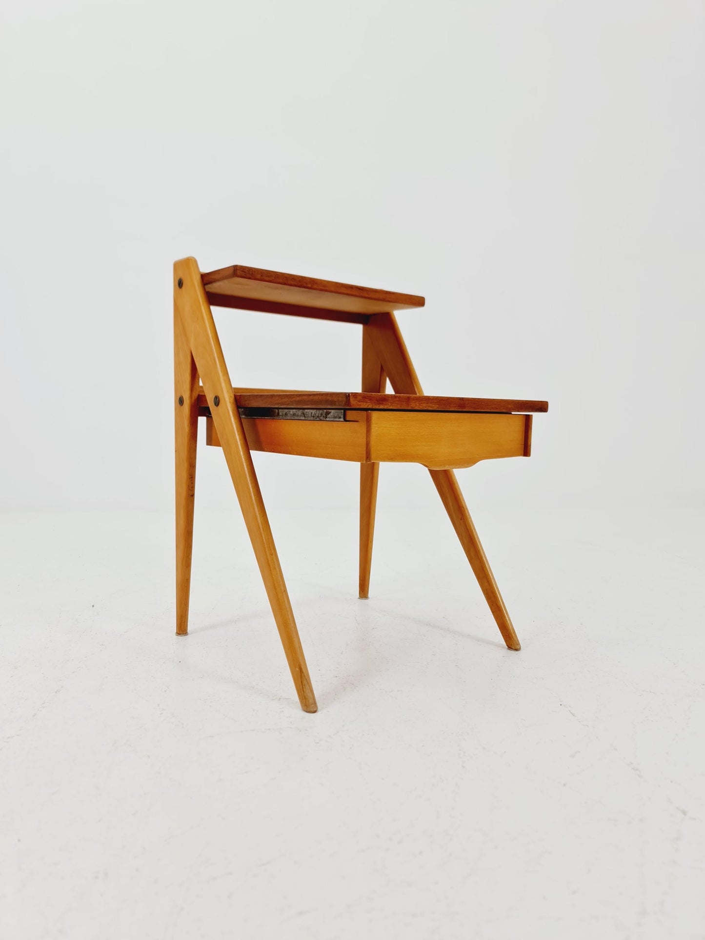Mid century Scandinavian teak side table / bedside table By Yngve Ekstöm 1960s