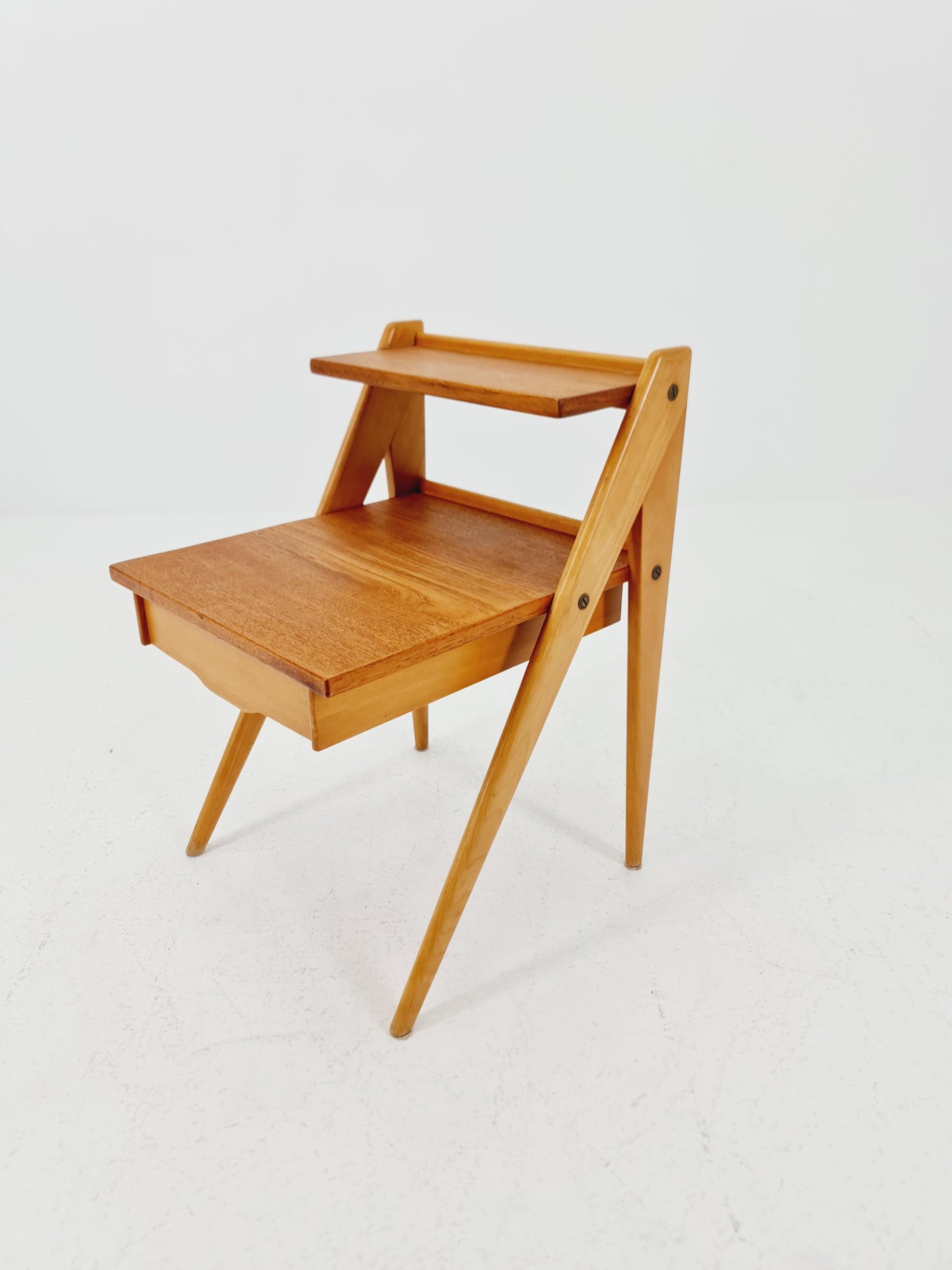 Mid century Scandinavian teak side table / bedside table By Yngve Ekstöm 1960s