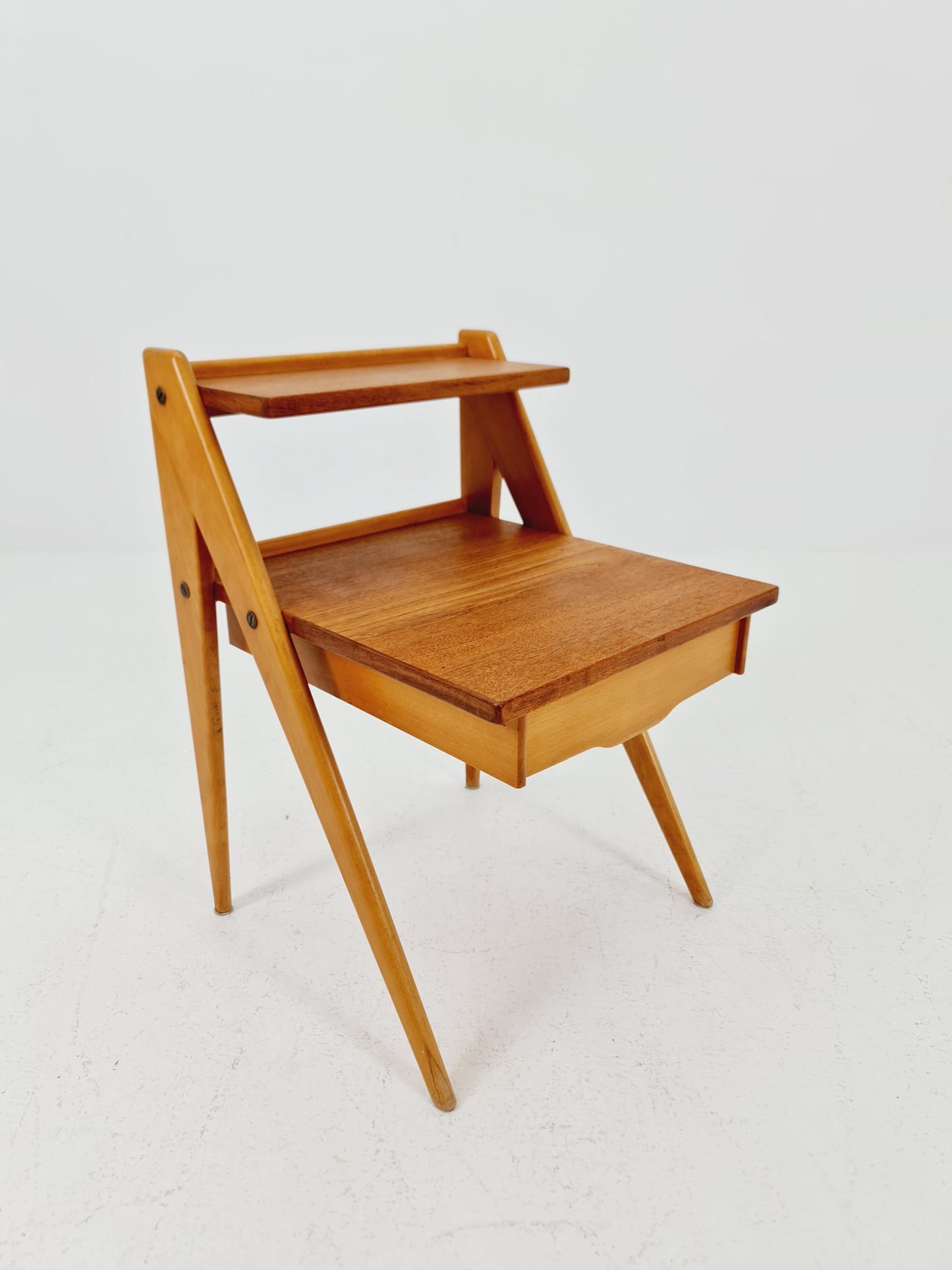Mid century Scandinavian teak side table / bedside table By Yngve Ekstöm 1960s