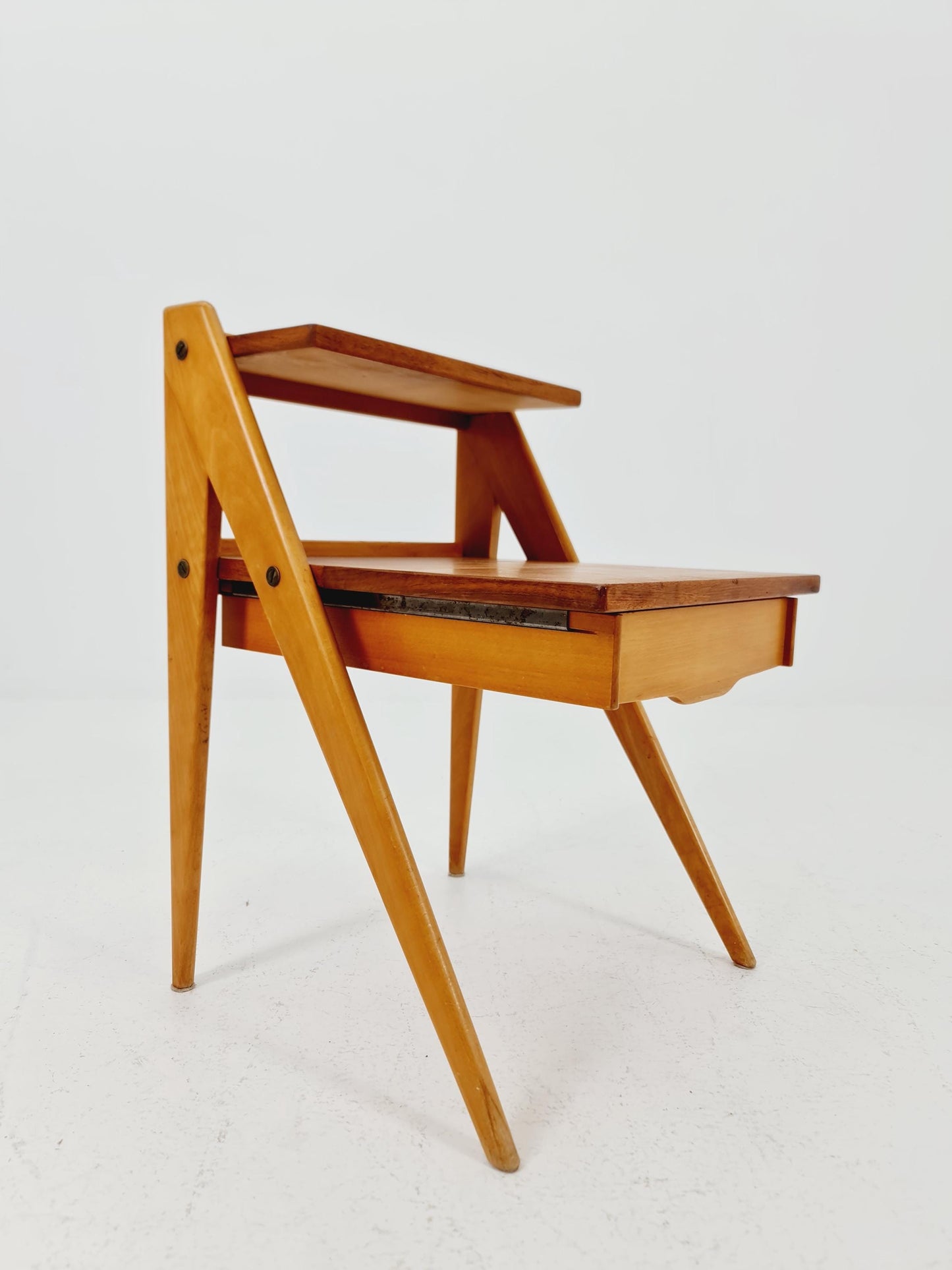 Mid century Scandinavian teak side table / bedside table By Yngve Ekstöm 1960s