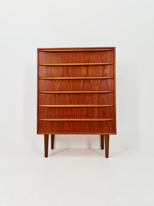 Midcentury danish design chest of drawers tallboy By Tylvad Hansen 1960s