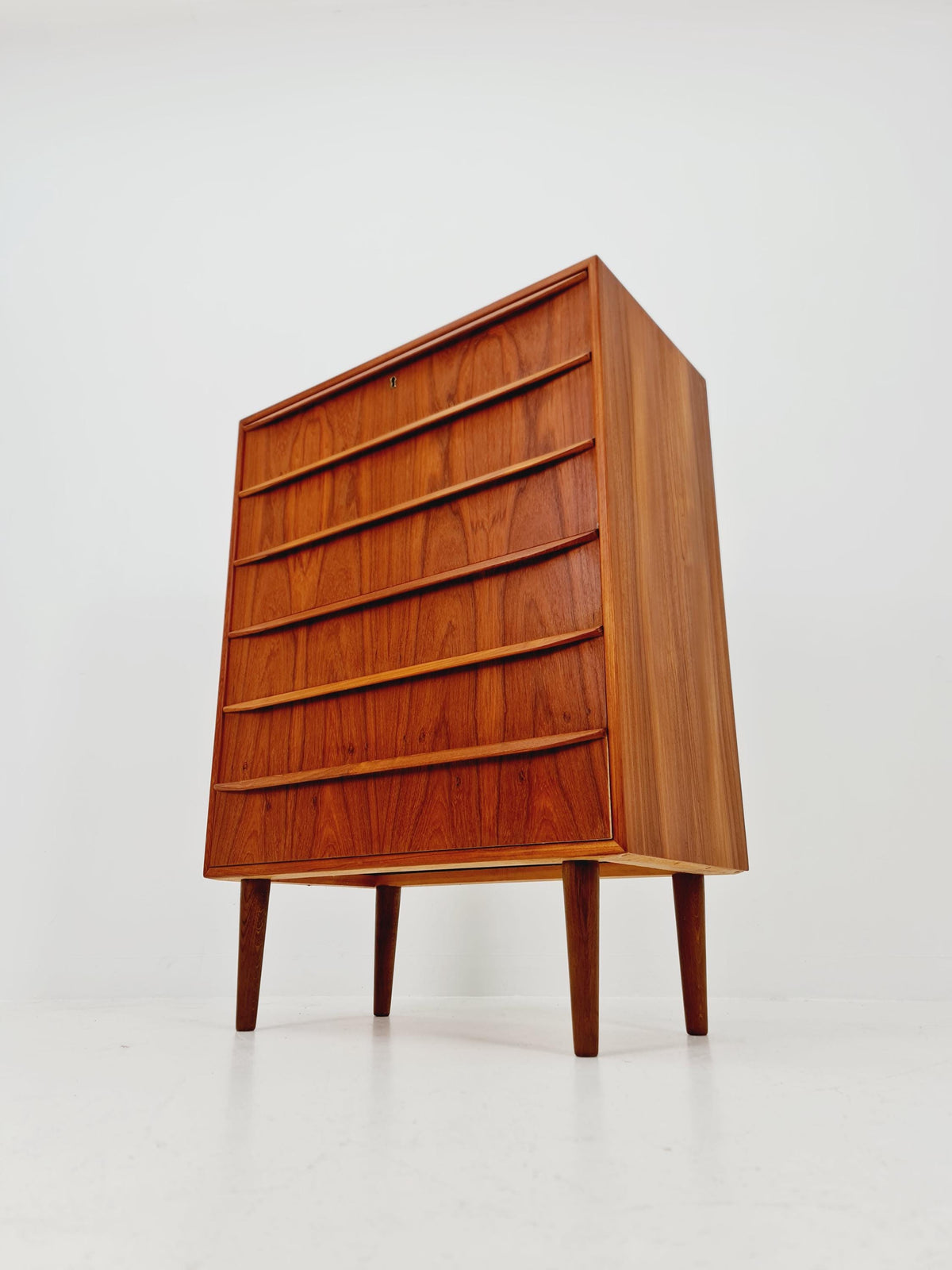 Midcentury danish design chest of drawers tallboy By Tylvad Hansen 1960s