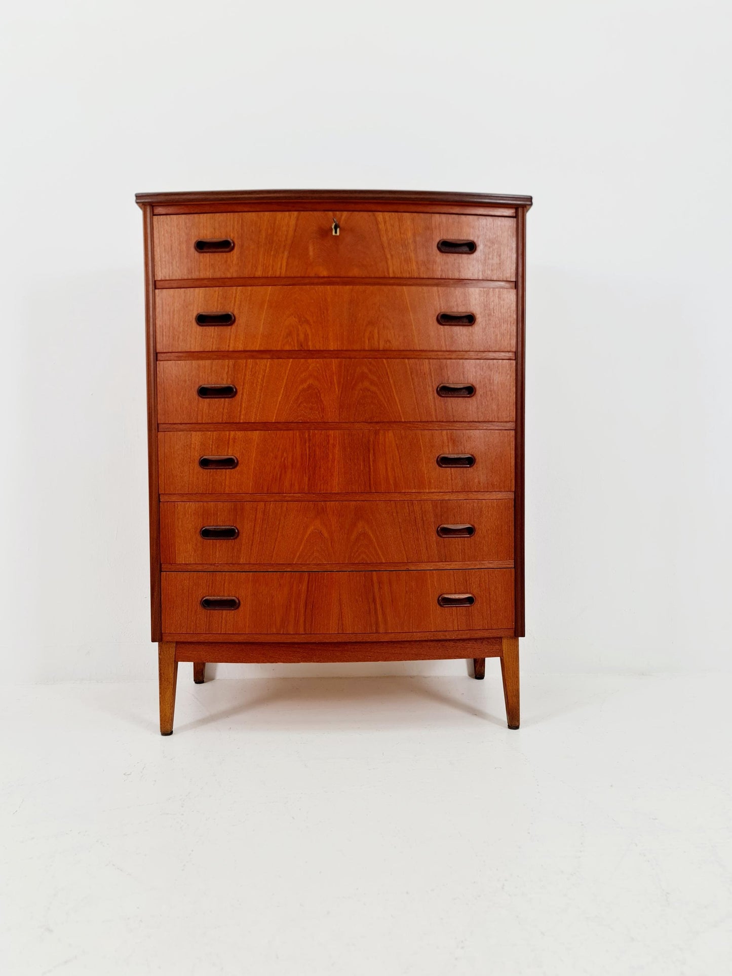 Midcentury danish design chest of drawers tallboy 1960s