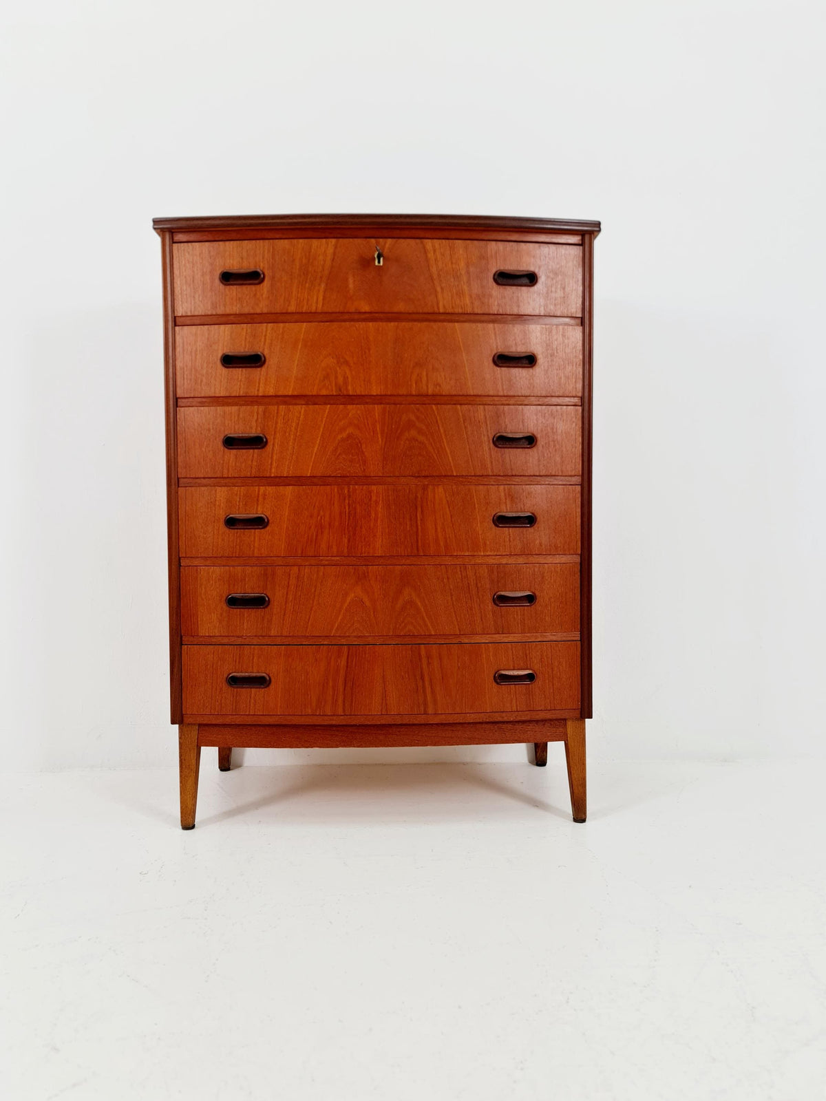 Midcentury danish design chest of drawers tallboy 1960s