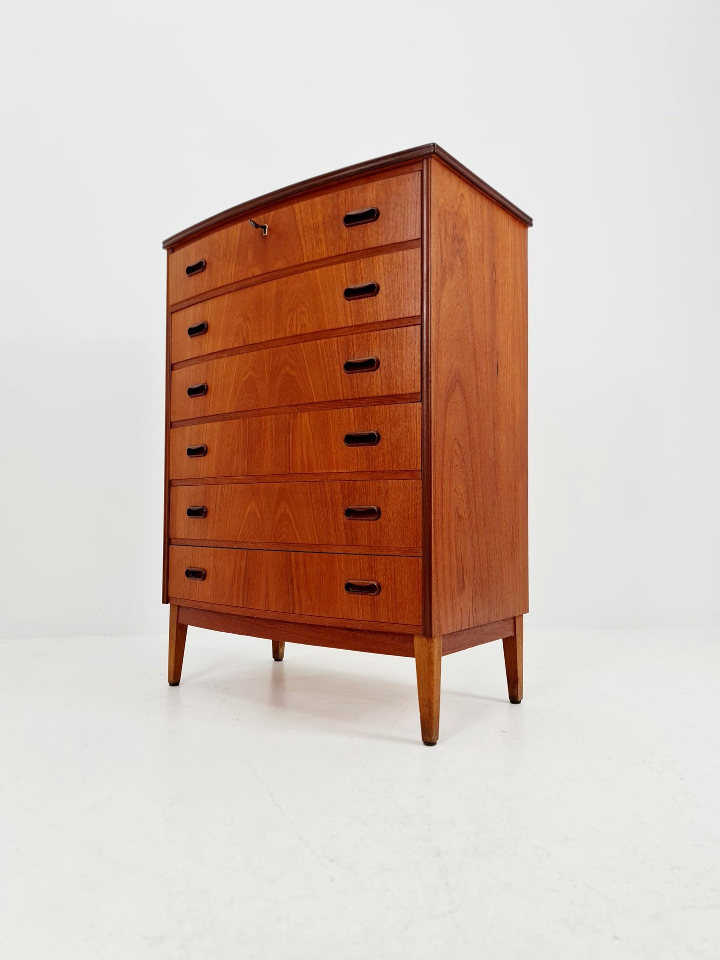 Midcentury danish design chest of drawers tallboy 1960s