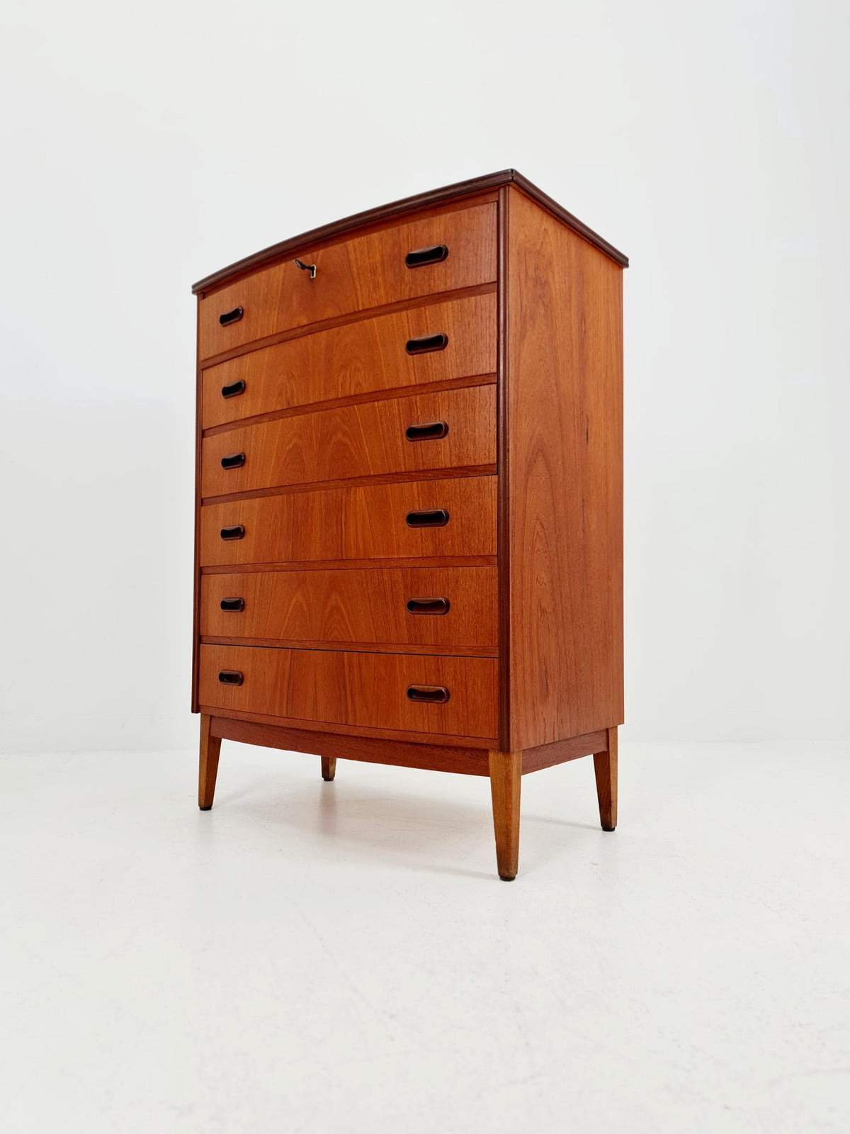 Midcentury danish design chest of drawers tallboy 1960s