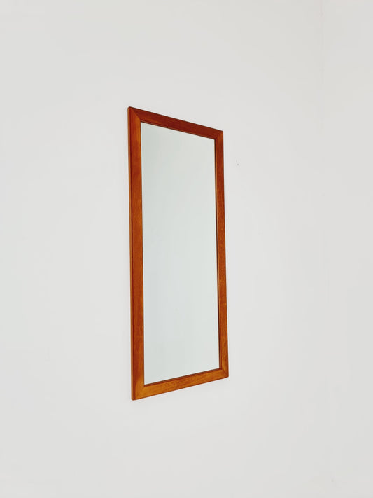 Teak Danish mid-century Modern wall-mounted mirror By Aksel Kjersgaard , 1960s