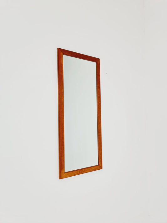 Teak Danish mid-century Modern wall-mounted mirror By Aksel Kjersgaard , 1960s