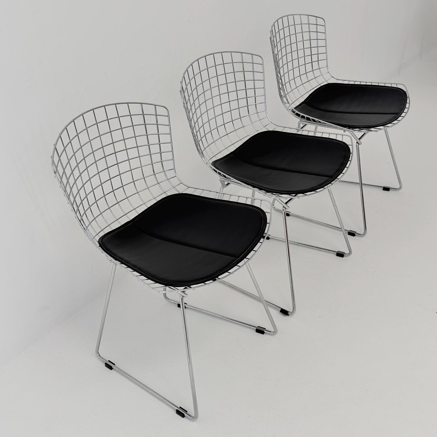 1 of 3 Mid Century Wire Chrom side Chair by Harry Bertoia , 1980s Germany