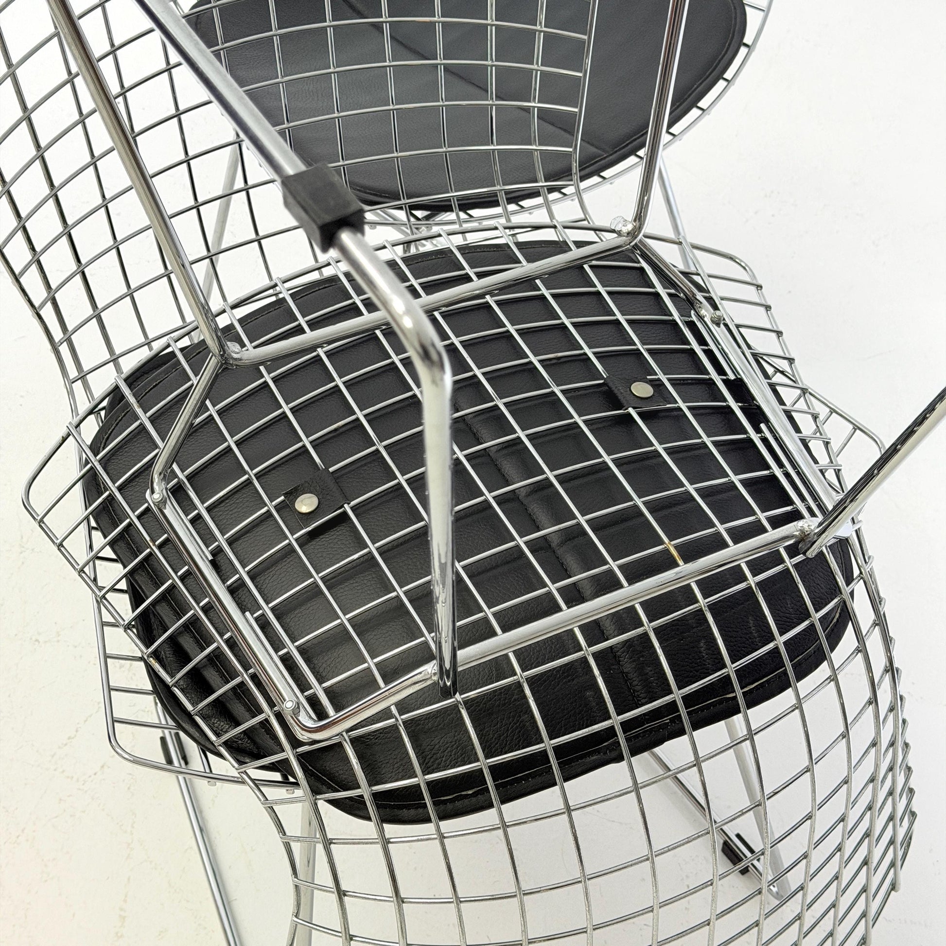 1 of 3 Mid Century Wire Chrom side Chair by Harry Bertoia , 1980s Germany