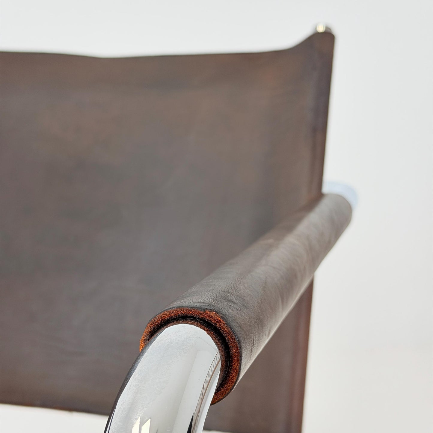 Rare Mid Century Rondo Cantilever Lounge Armchair by Heinrich Pfalzberger – Chocolate Brown Leather, Swiss Design 1960s,
