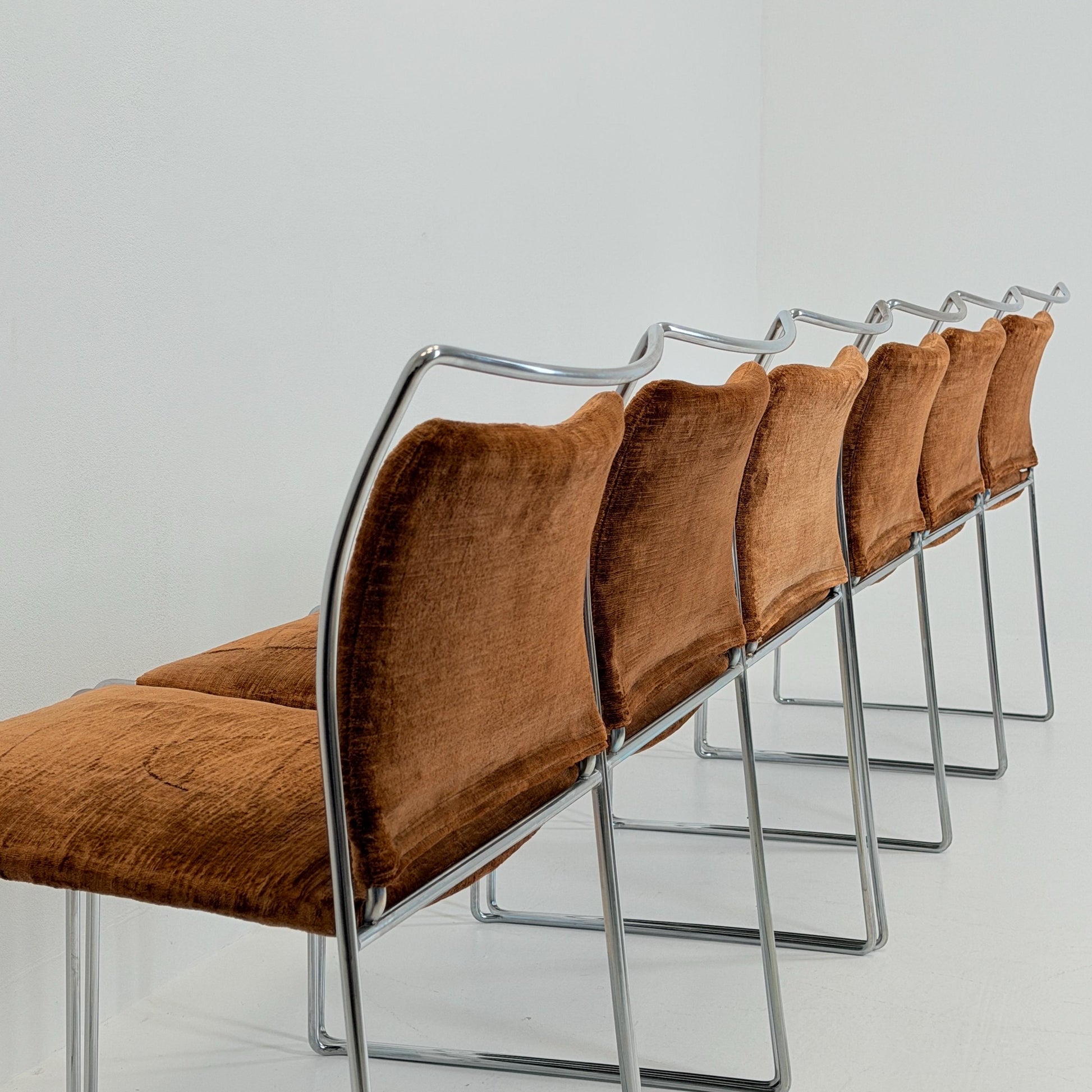 Set of 6 Mid century Tulu Dining Chairs by Kazuhide Takahama for Simon Gavina, Italy 1970s