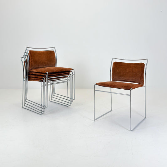 Set of 6 Mid century Tulu Dining Chairs by Kazuhide Takahama for Simon Gavina, Italy 1970s