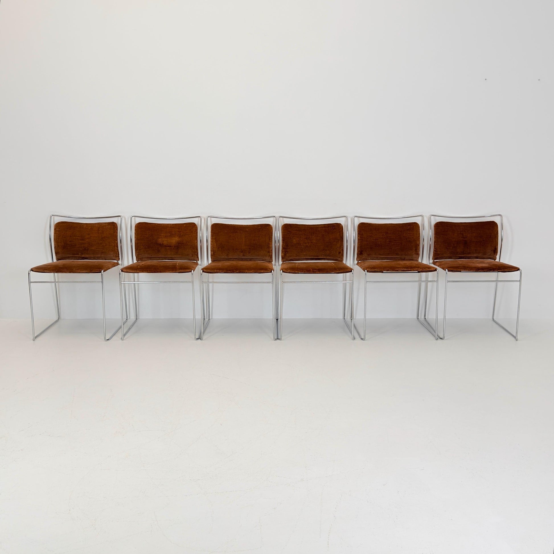 Set of 6 Mid century Tulu Dining Chairs by Kazuhide Takahama for Simon Gavina, Italy 1970s